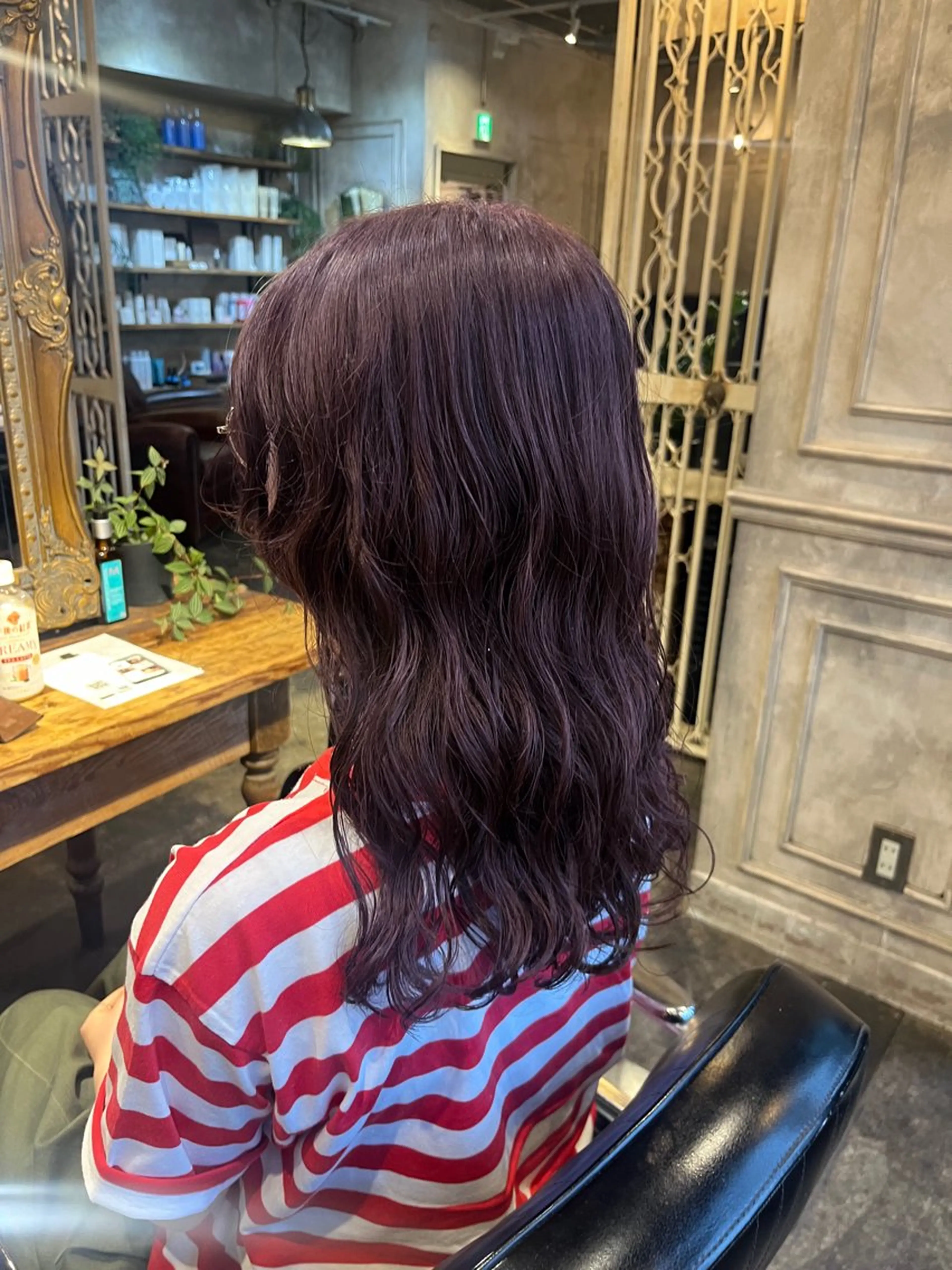 ミディアム カラー パーマ カット パーマ スタジオノル パーマ🌀あやなのヘアスタイル