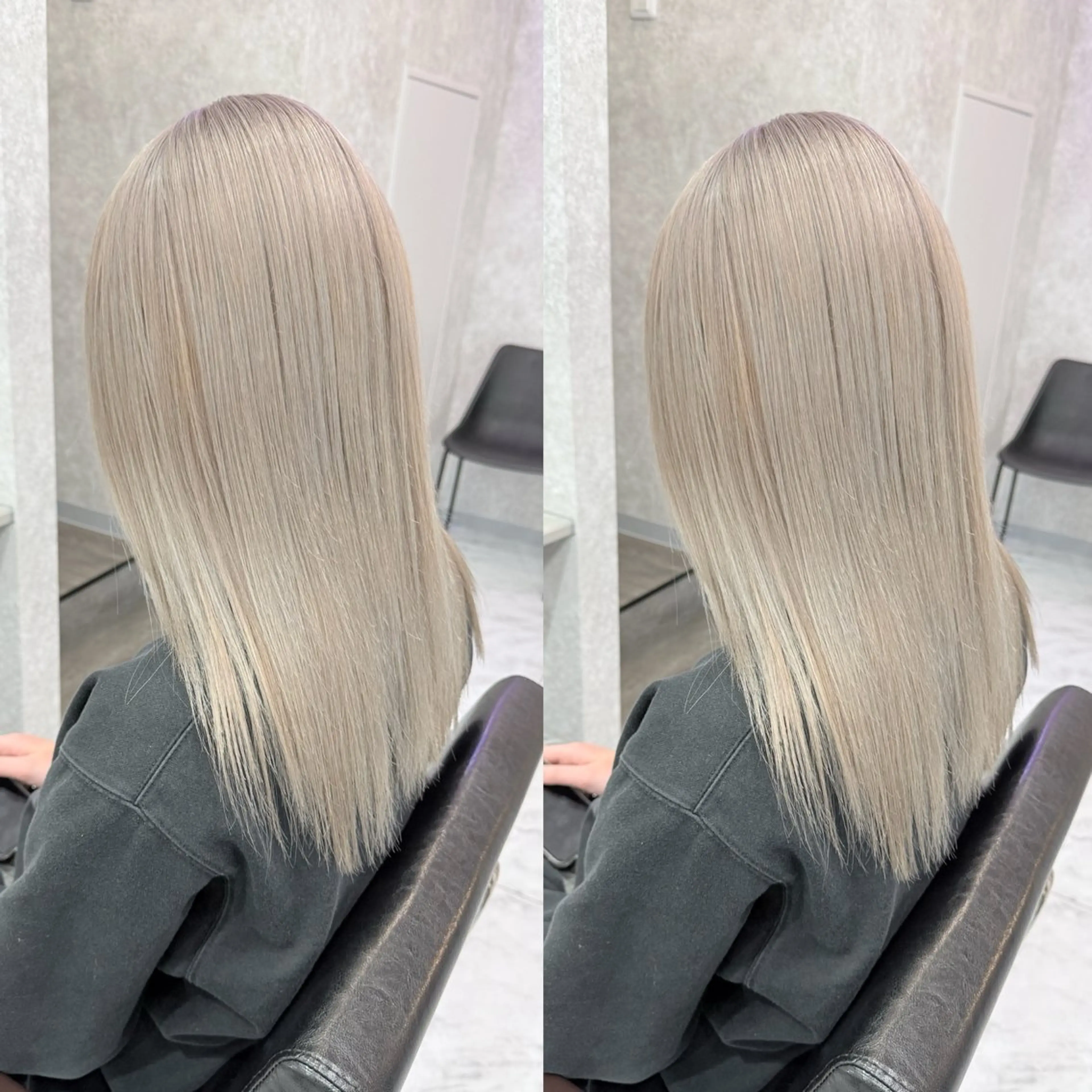 セミロング カラー 🌺ハイトーン🌺 矢葺 なぎさ🌺🌺のヘアスタイル