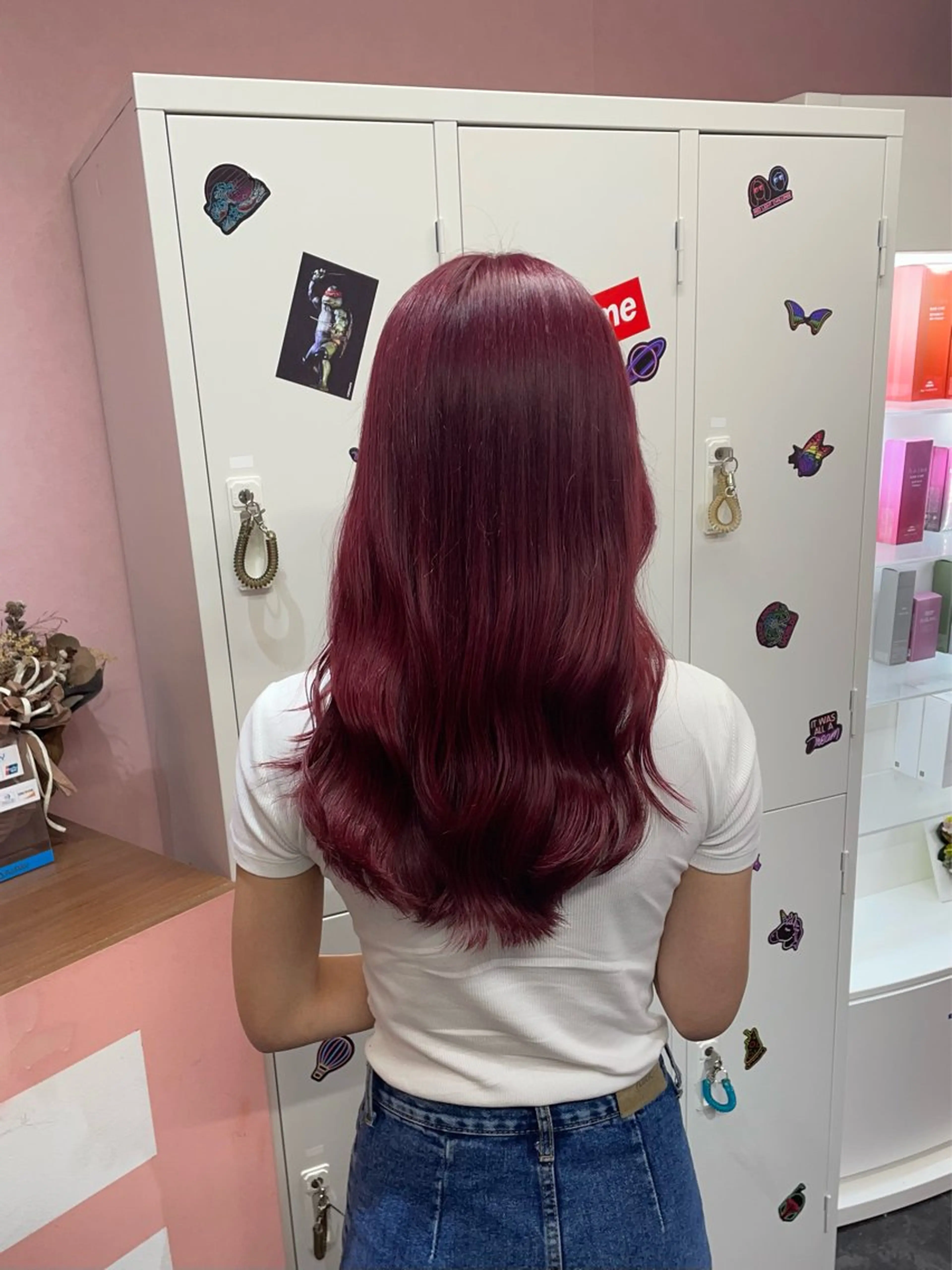 ロング カラー レッドカラー ヘアカラー トリートメント ハイトーン/ブリーチ /hikaruのヘアスタイル