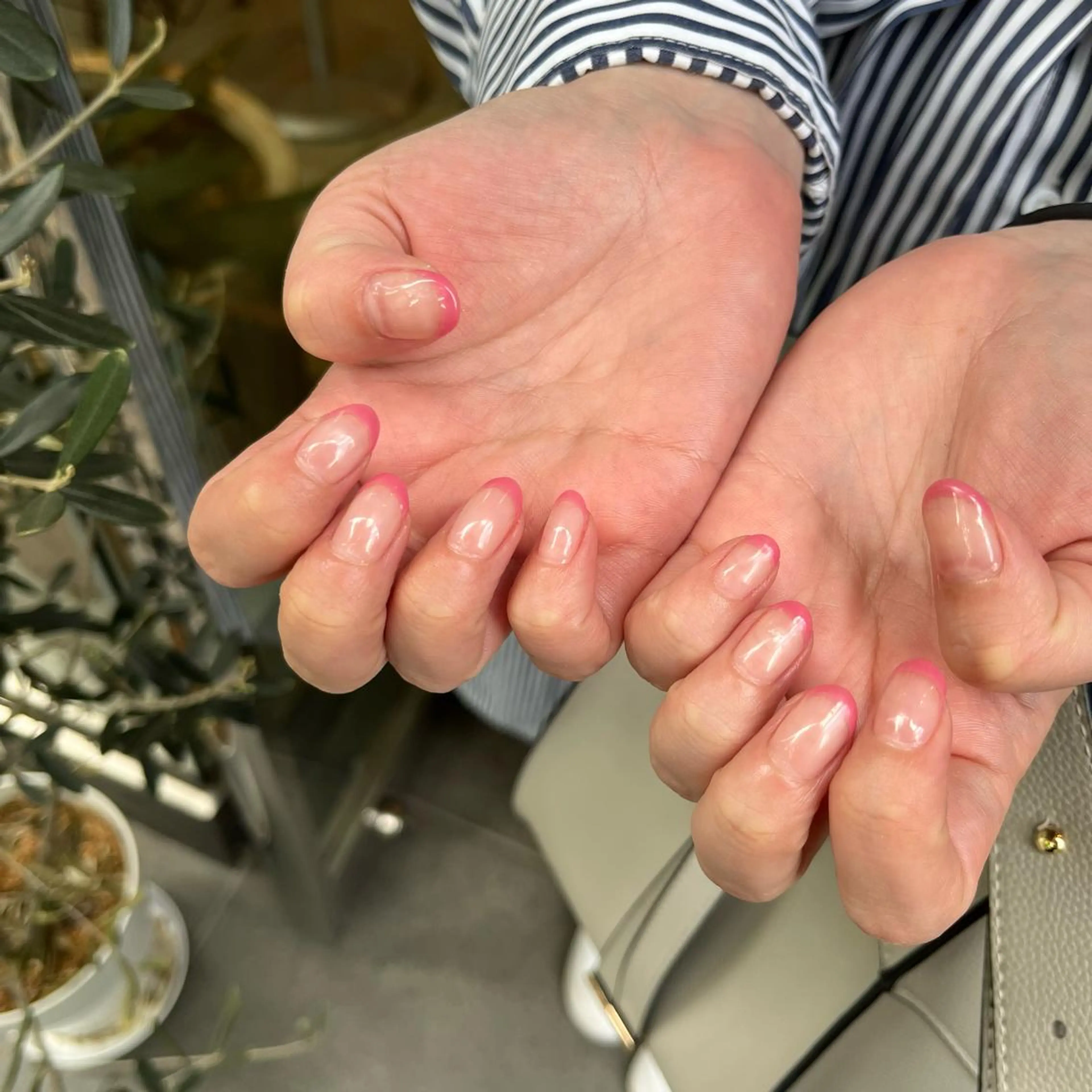 ネイル フレンチネイル ピンク 関谷 真登佳のネイルデザイン