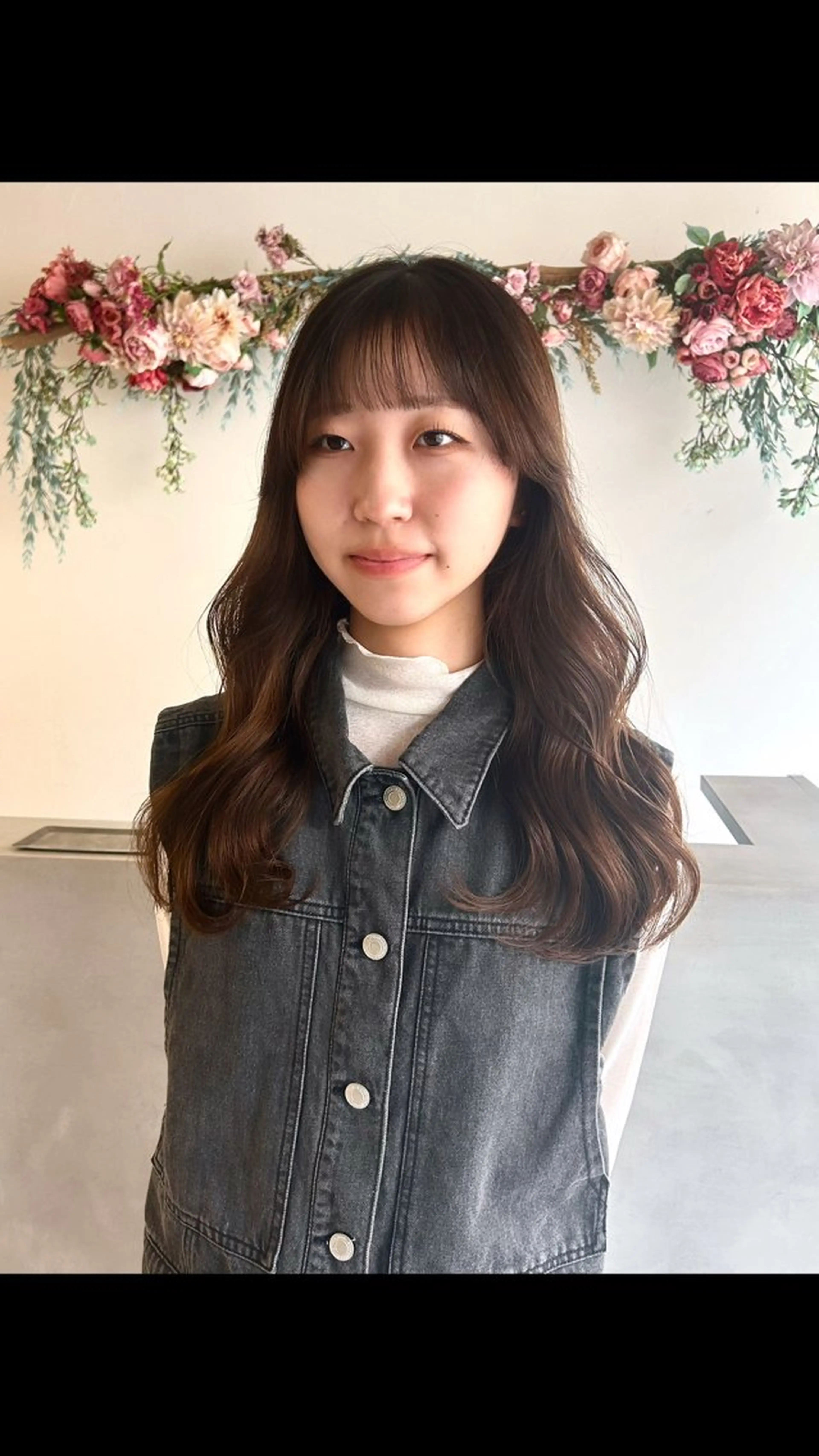 ロング カット ヘアカラー 高山 アミのヘアスタイル