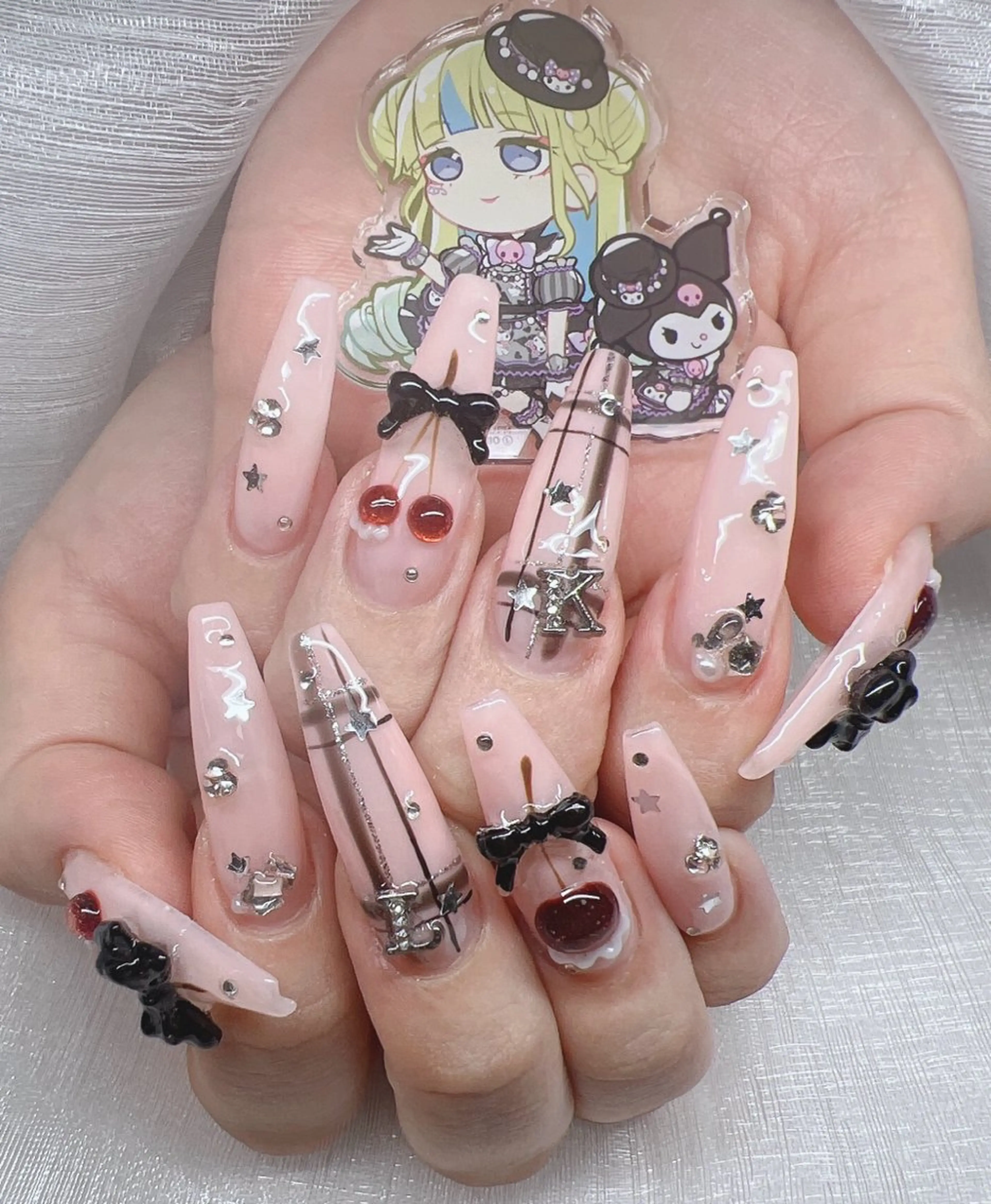 ネイル 長さ出し グラデーション キラキラネイル マグネットネイル ニュアンスネイル Lee Nails チップ長さだし専門店のネイルデザイン