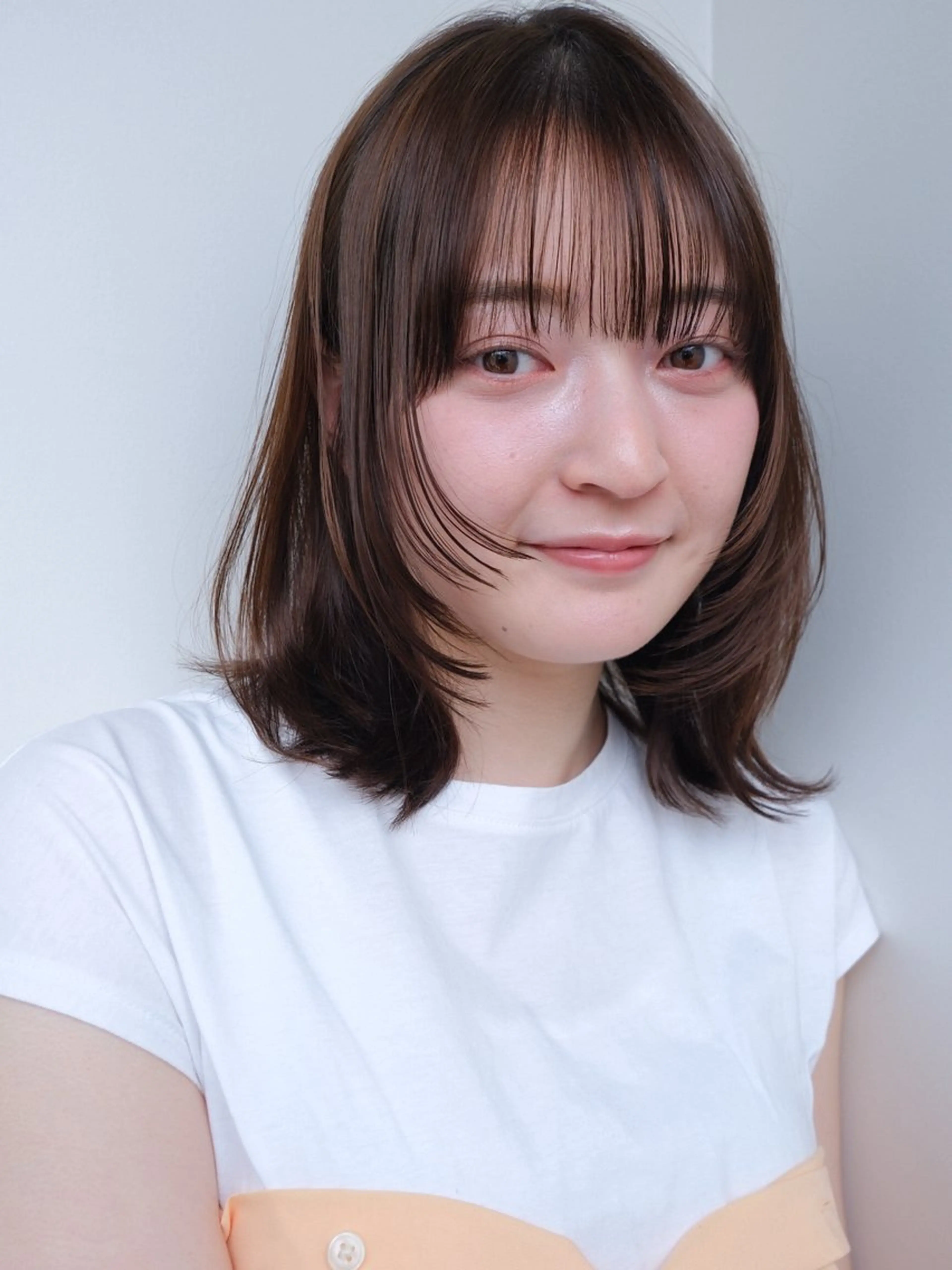 ミディアム ミディアムレイヤー レイヤーカット ヘアカラー ボブ/ミディアム 親しみやすさ/さくらのヘアスタイル