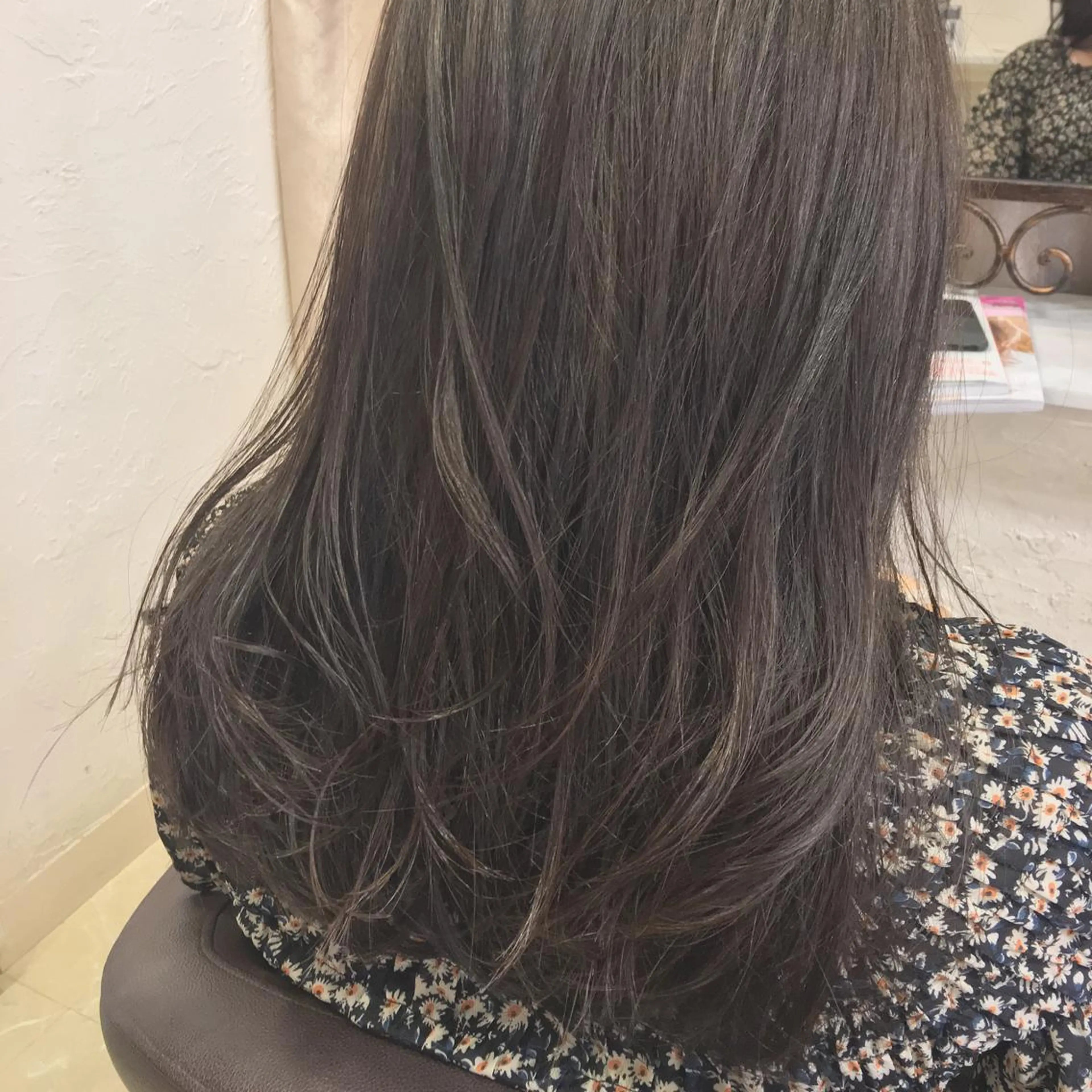 セミロング カラー ダークグレー ダークグレージュ グレージュ RUMéL 🌙YUIのマツエク・マツパデザイン