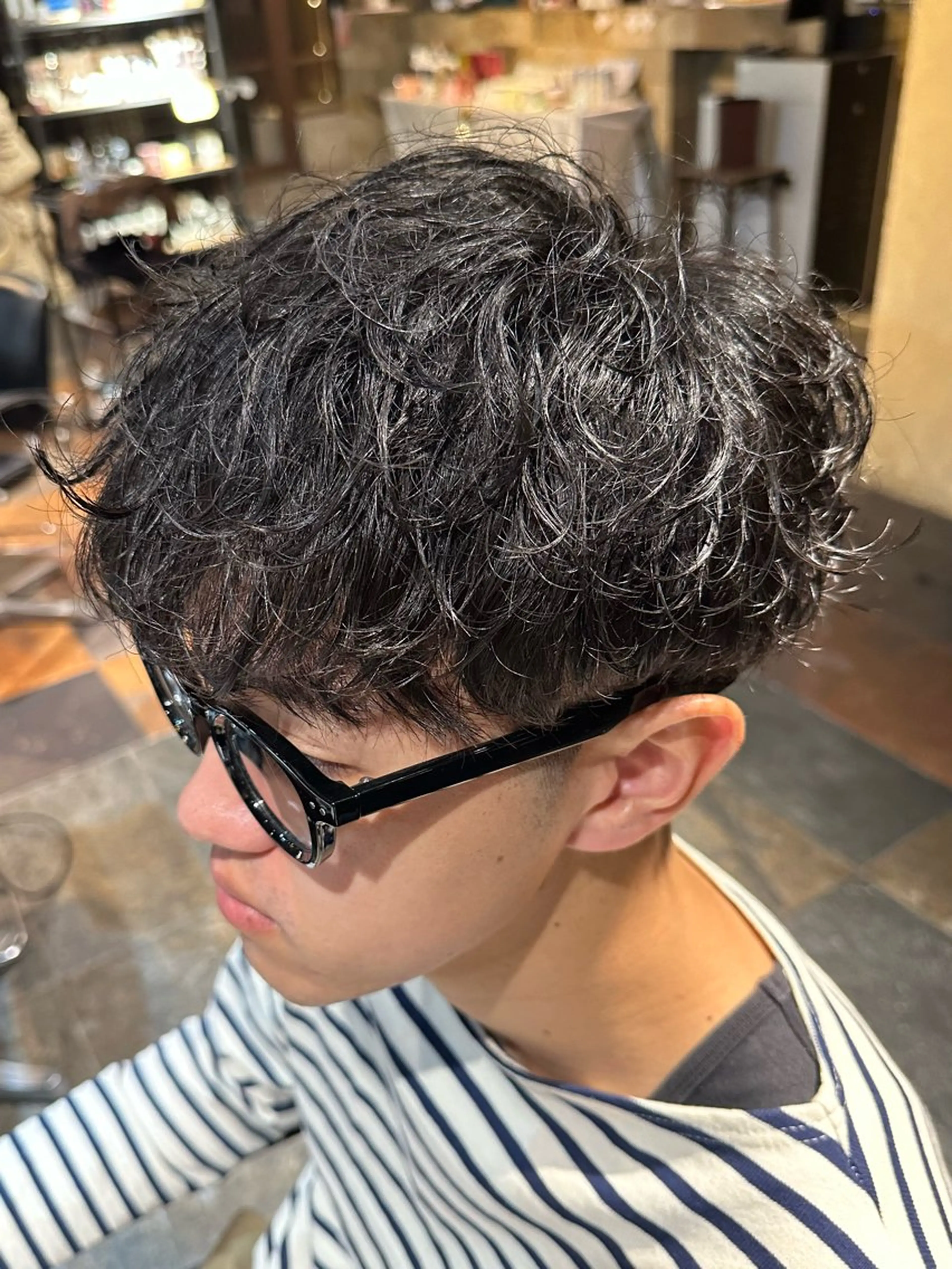 ショート パーマ メンズ メンズパーマ カット パーマ Lee東三国 店長 谷辻誠志のヘアスタイル