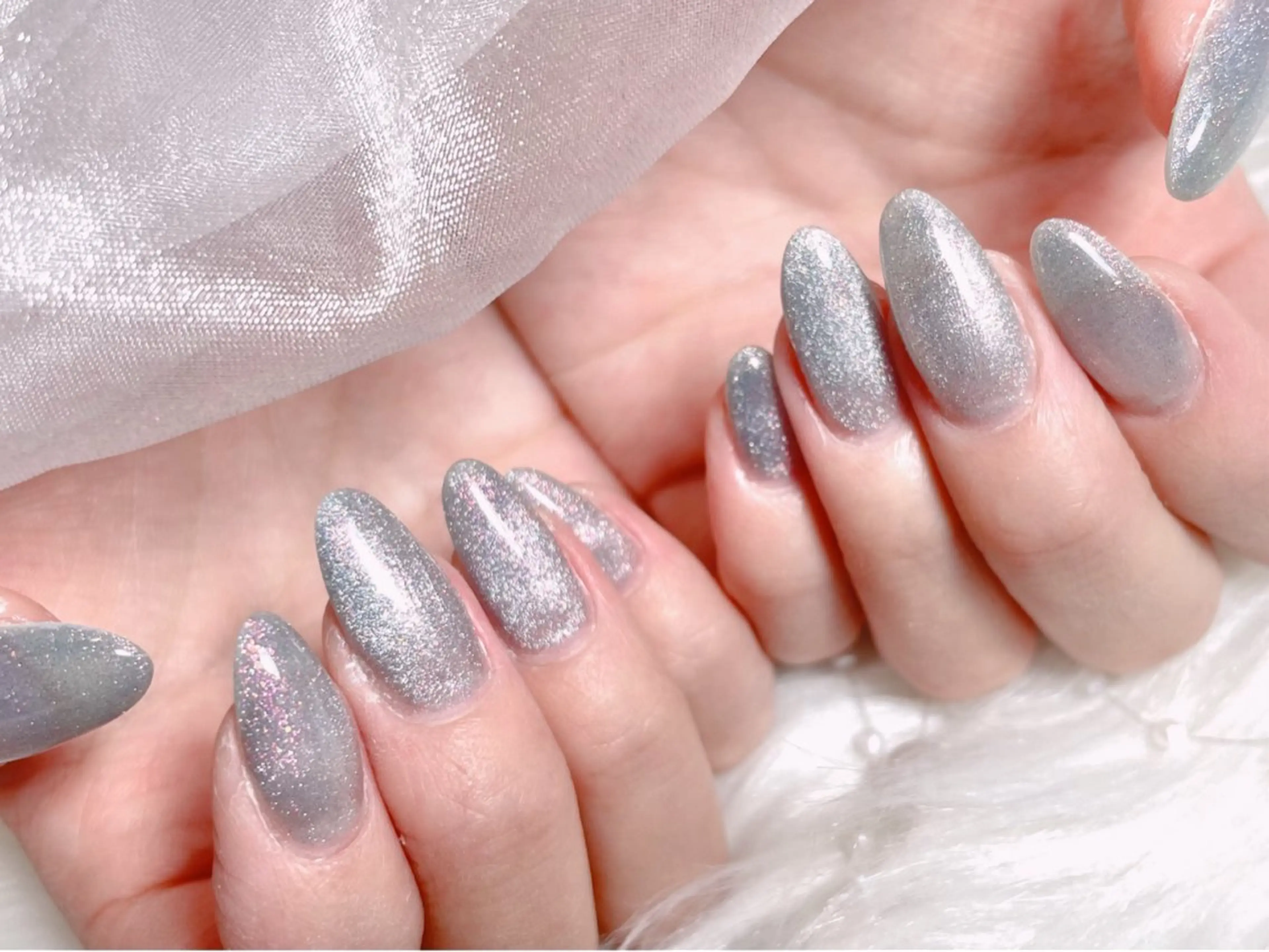 ネイル ジェルネイル マグネットネイル パラジェル ワンホンネイル ハンドネイル ゆりか ジョアアンジェ福島のネイルデザイン