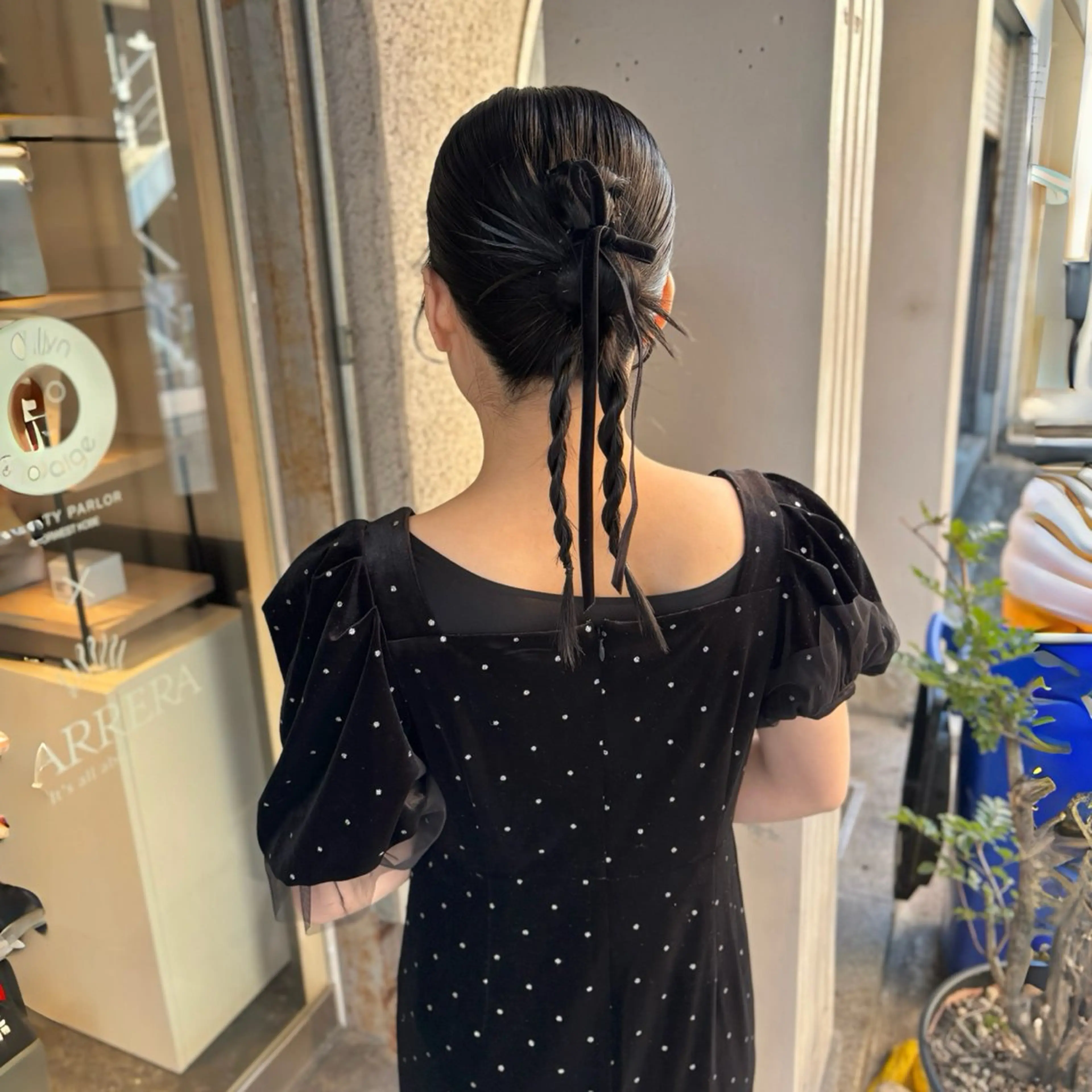 ヘアアレンジ 髪飾り ヘアセット 芦刈 咲来のヘアスタイル