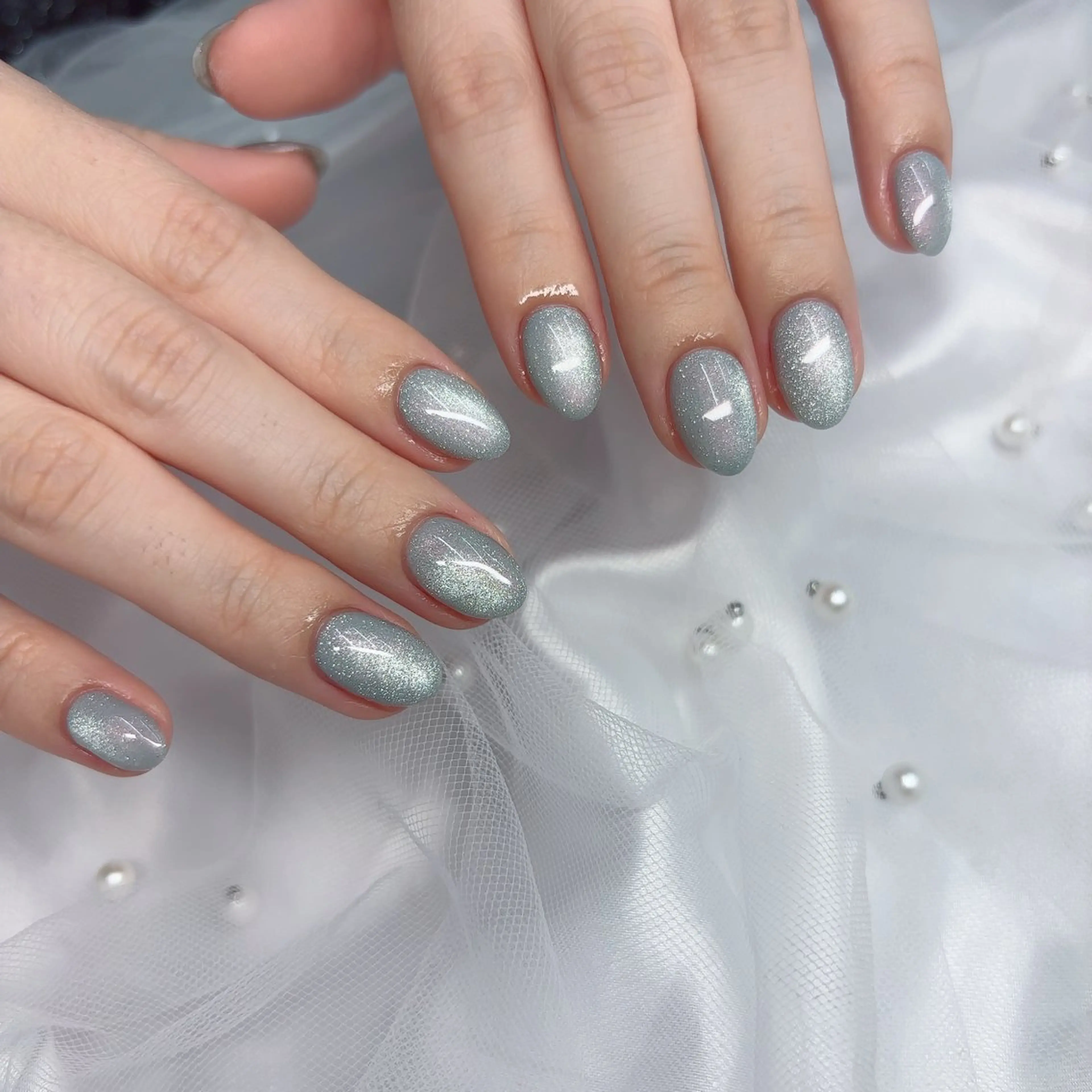 ネイル オーロラネイル フットネイル フレンチネイル ガラスフレンチ 氷ネイル・うるうるネイル ハンドネイル Lance nailのネイルデザイン