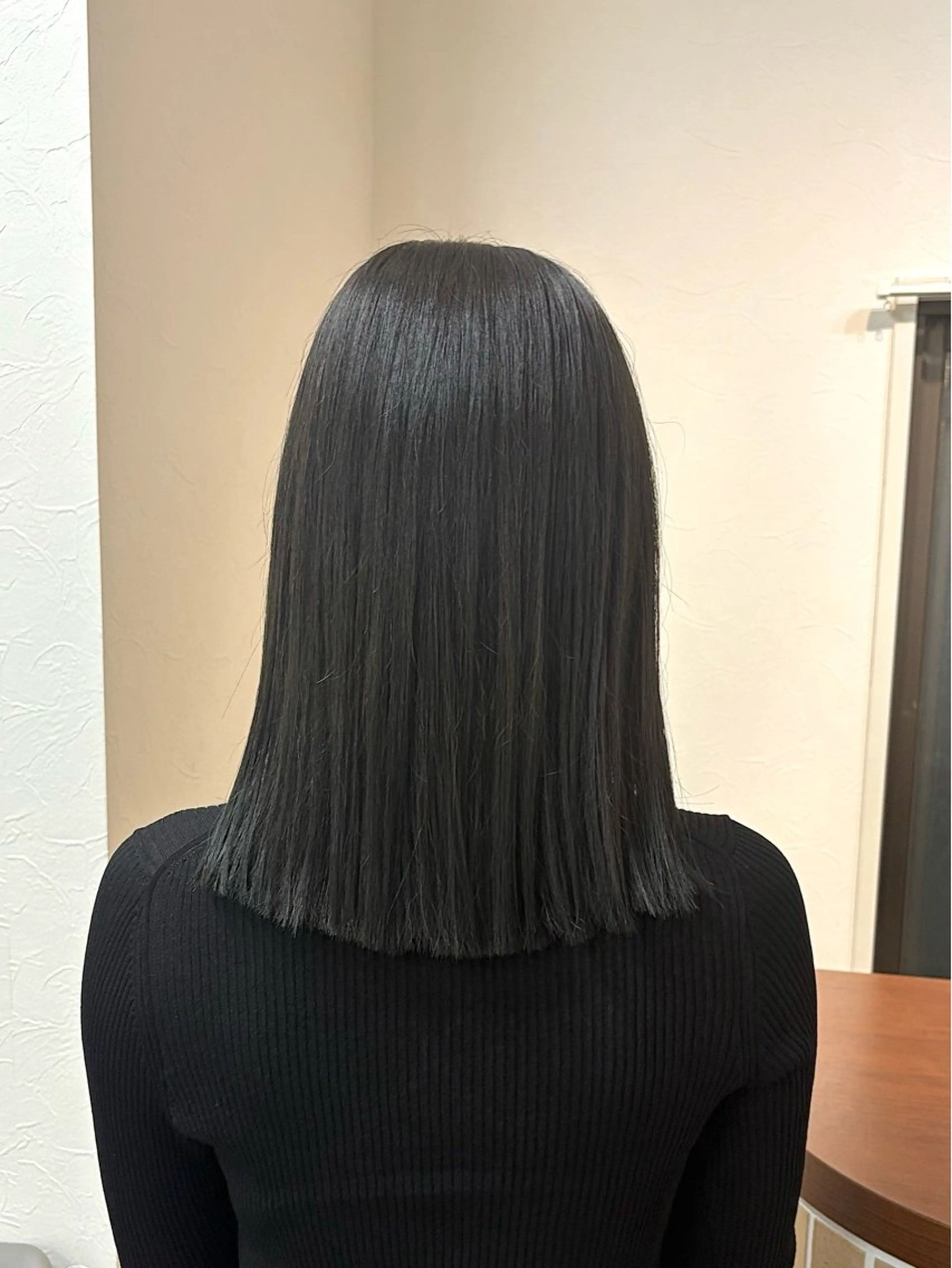 ミディアム カラー ヘアアレンジ 黒髪 ボブ カット ヘアカラー トリートメント ハル🌸柔色/ ブリーチなし/艶髪のヘアスタイル