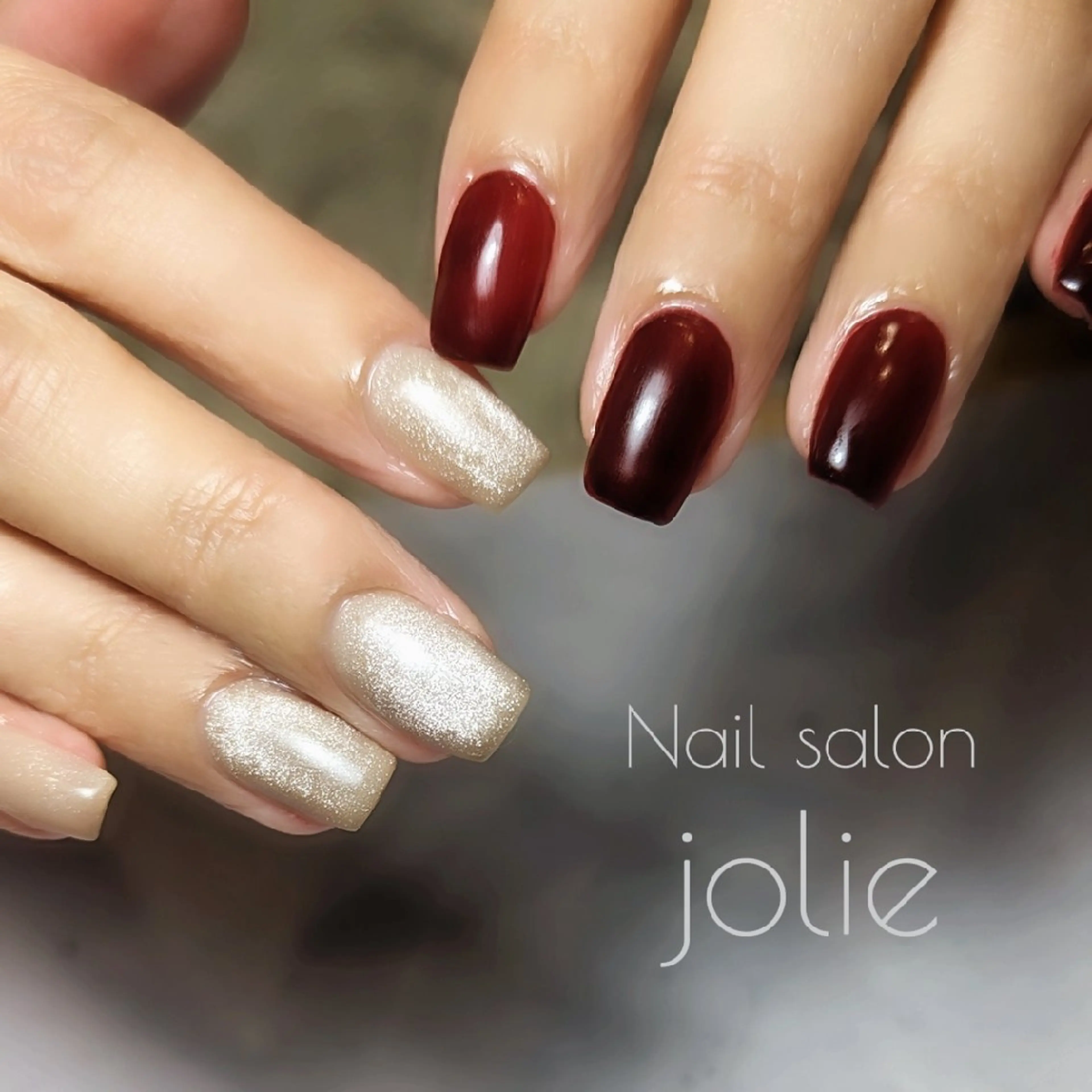 ネイル マグネットネイル ワンカラーネイル jolie  ISIHARAのネイルデザイン