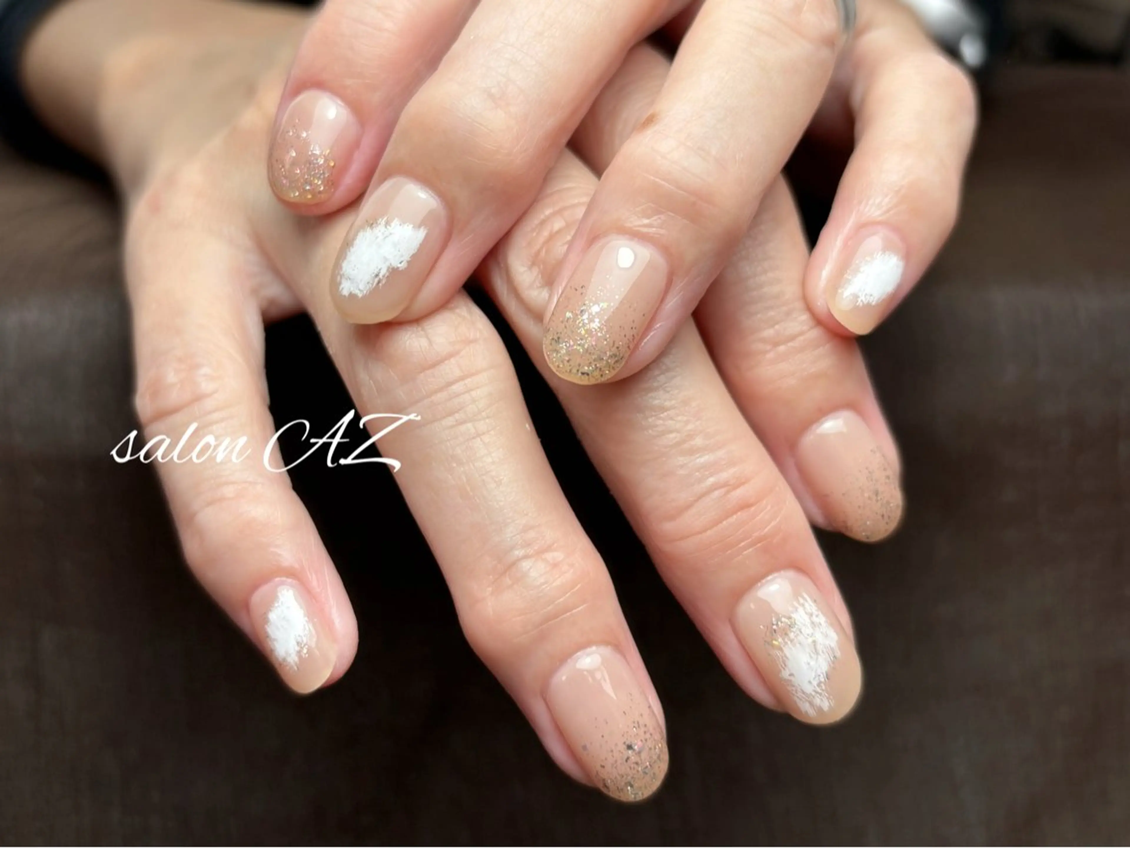 ネイル アートネイル 長さ出し フットネイル フレンチネイル ジェルネイル ハンドネイル salon AZのネイルデザイン