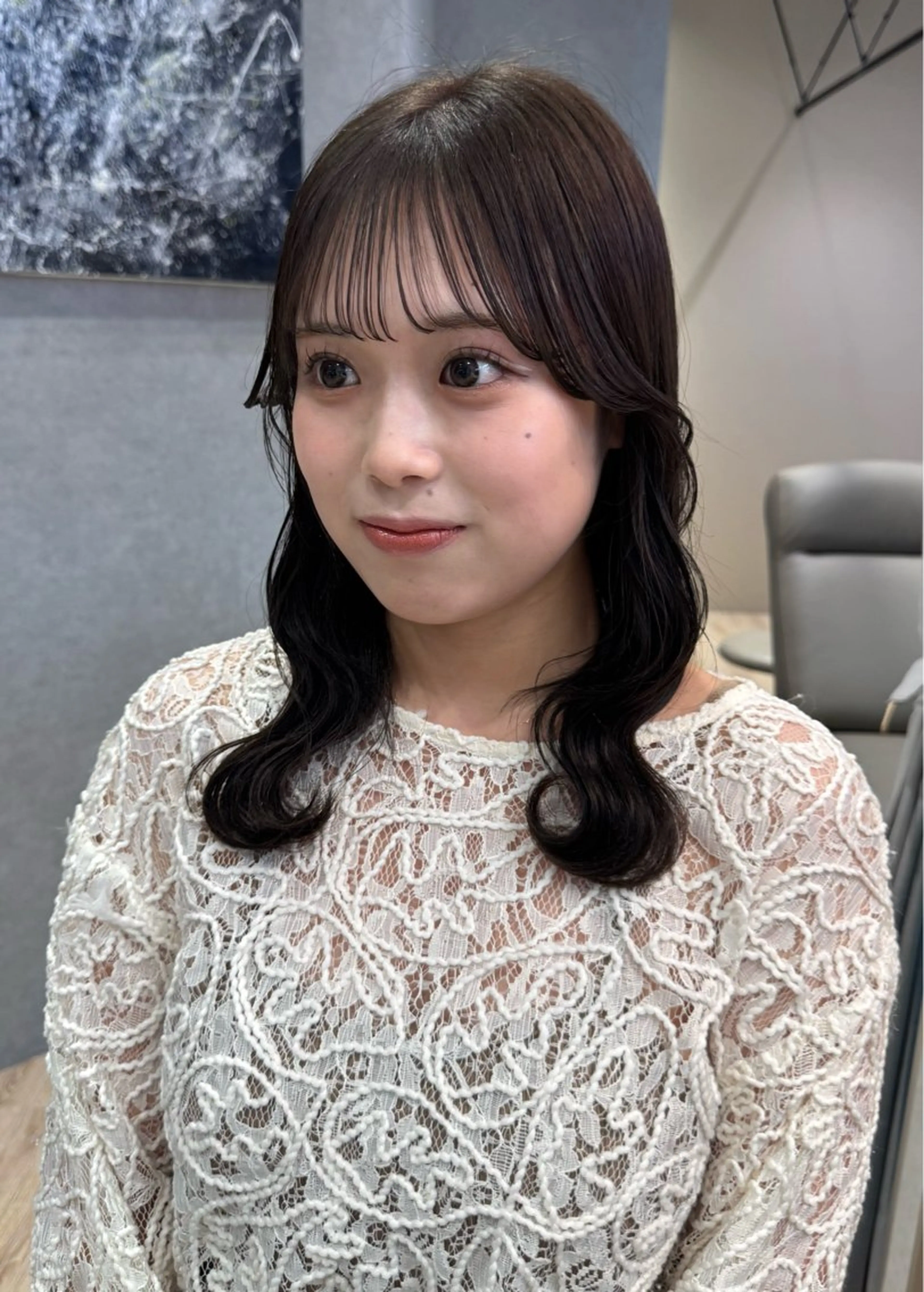 カット+髪質改善カラー+絹極トリートメントの写真