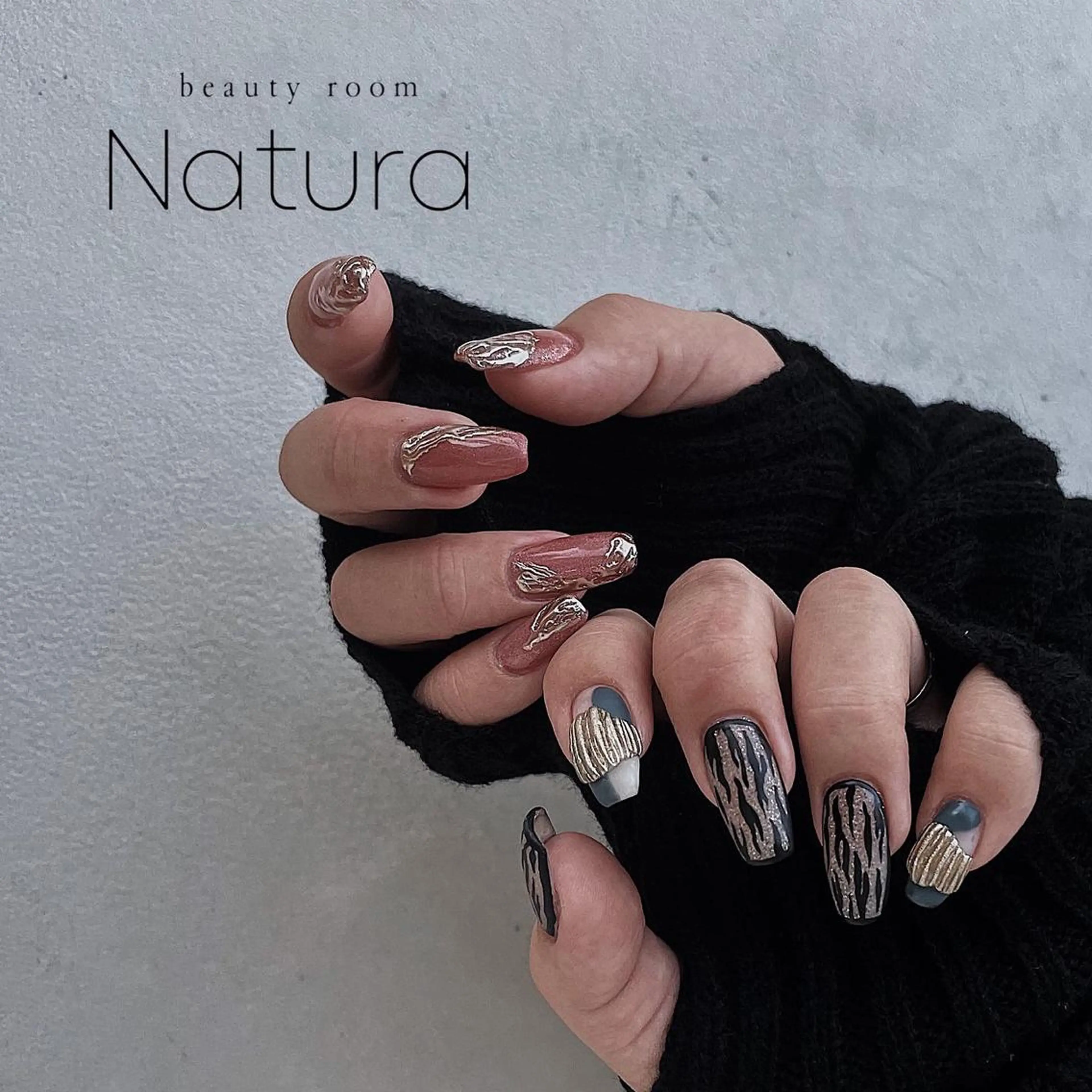 ネイル マツエク・マツパ アイブロウ ハンドネイル beautyroom Naturaのネイルデザイン