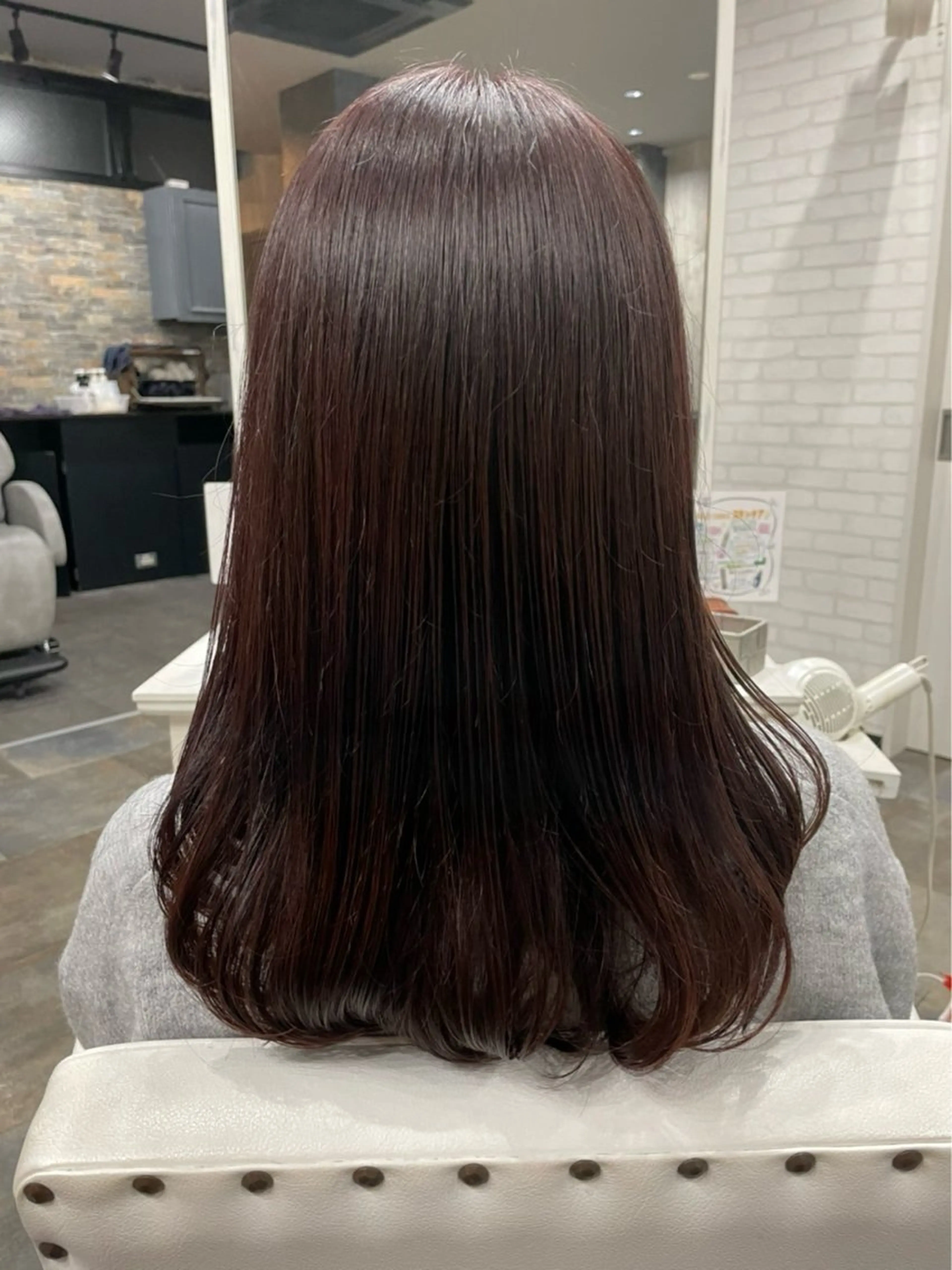 セミロング セミロングパーマ ミストバング ボブ ハイライト 髪質改善 The Apartment of Solon Citta 船橋609所属・髪質改善/縮毛矯正/ 美髪/個室/ハラのヘアスタイル