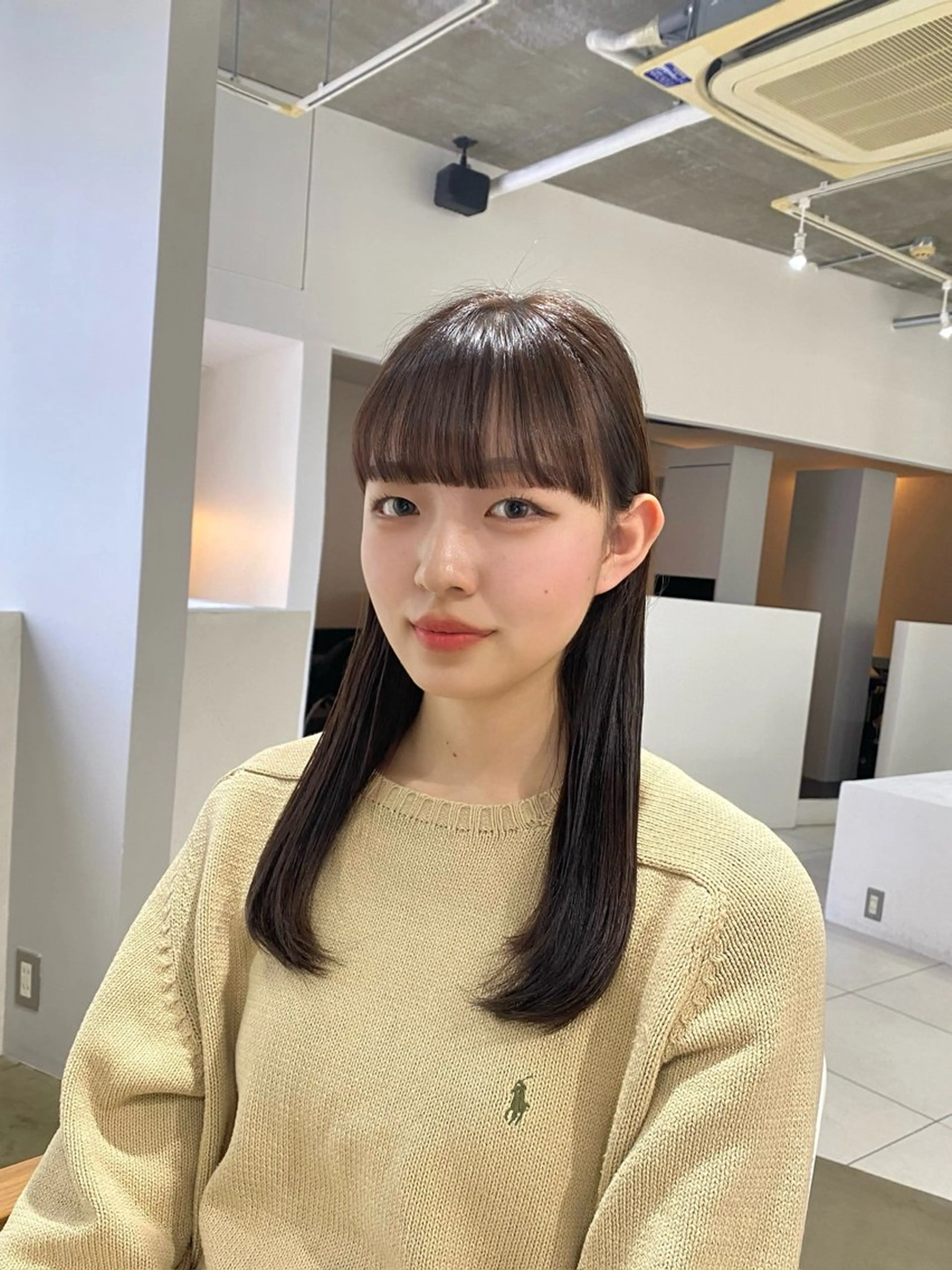 セミロング カット ヘアカラー トリートメント I nagiのヘアスタイル