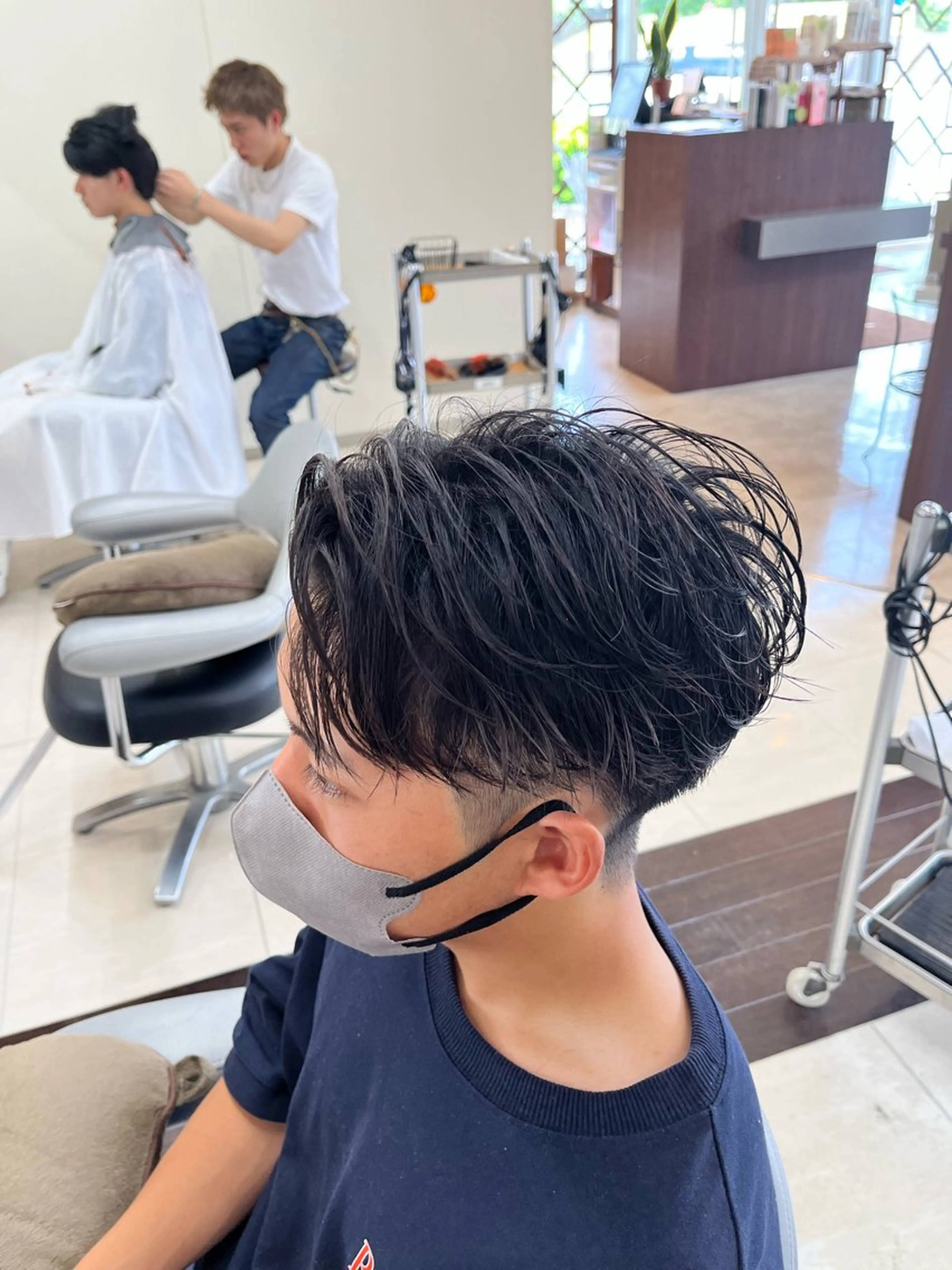 ショート メンズ センターパート 刈り上げ AROH men's cut&men's perm 船橋店所属・🧊メンズ特化🧊 高木航希のヘアスタイル