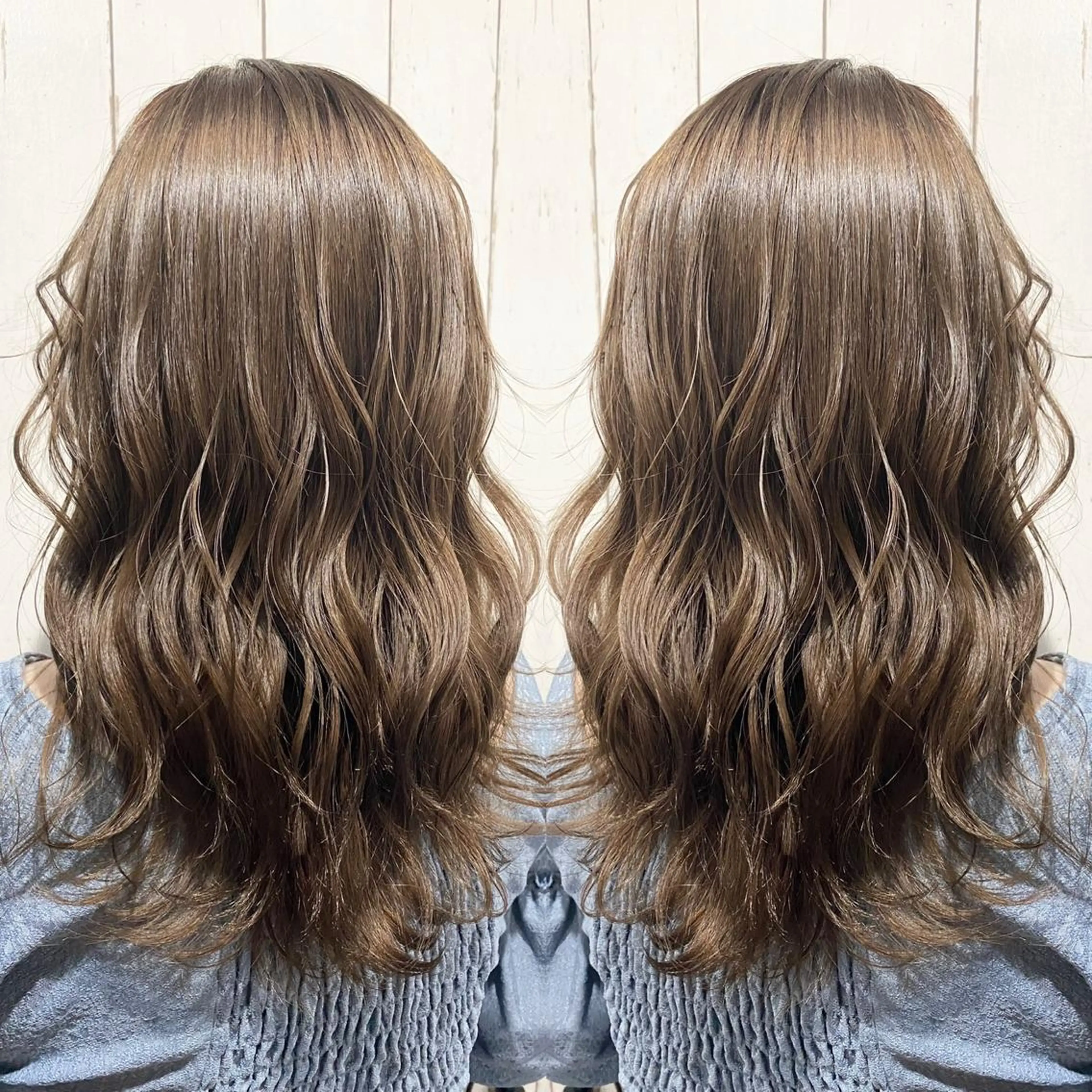 セミロング カラー パーマ ヘアアレンジ アッシュ バレイヤージュ ベージュカラー ブリーチ 透明感カラー カット ヘアカラー トリートメント RecheRche【池袋】所属・👑指名率No.1 👑坂口飛翔のヘアスタイル