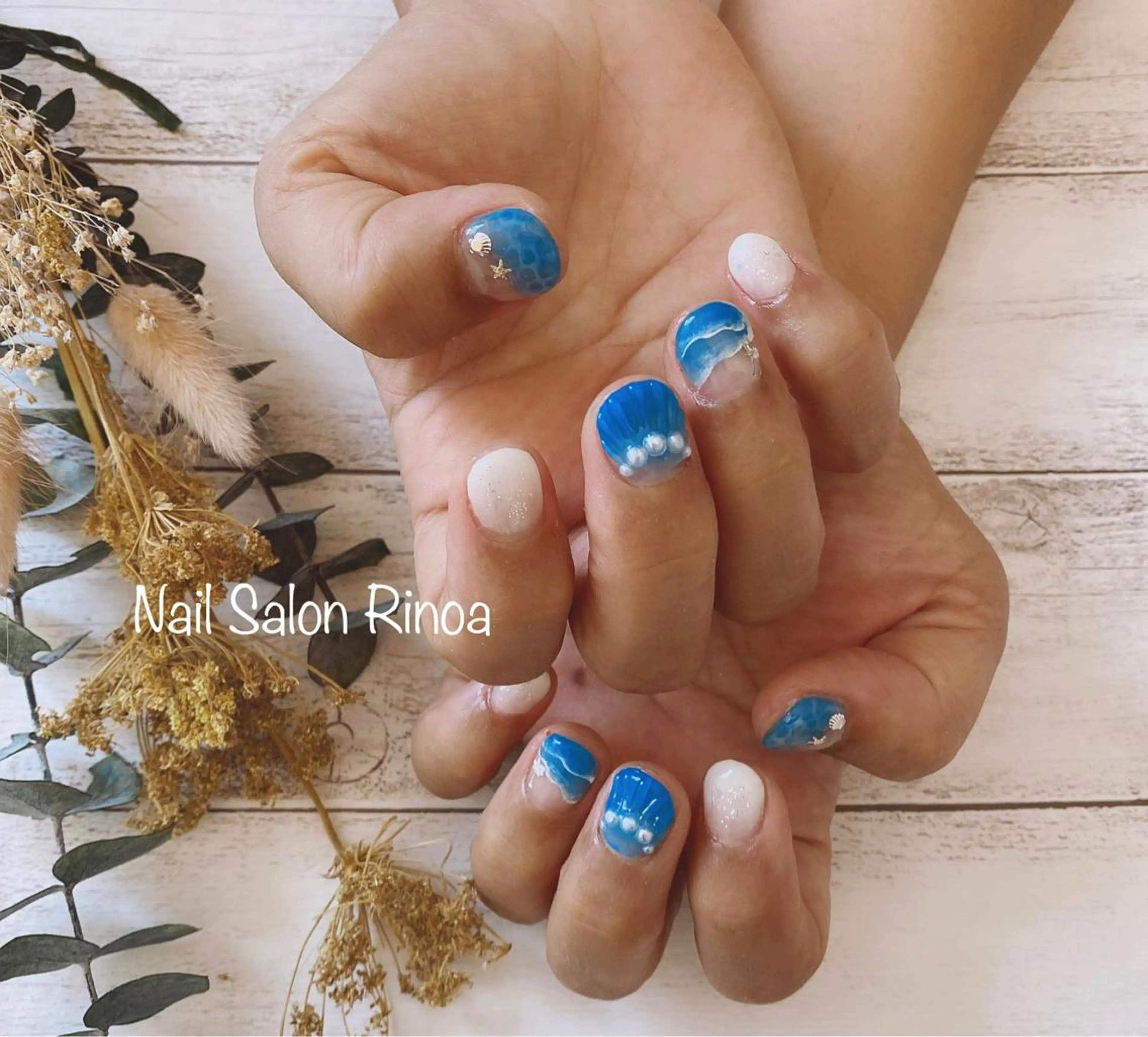 ネイル ストーンネイル Nail Salon Rinoaのネイルデザイン