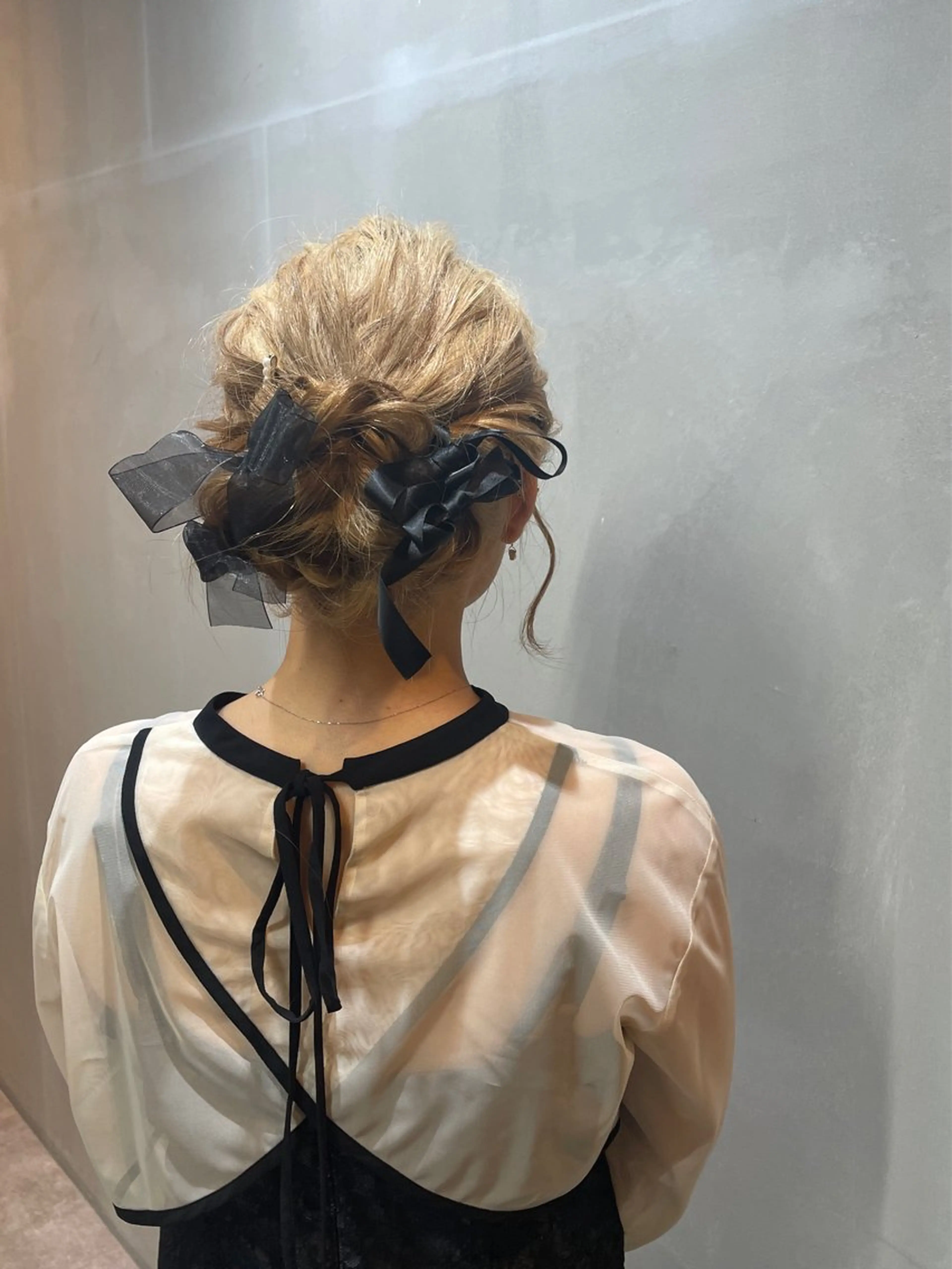 セミロング ヘアアレンジ ヤマナカ エリカのヘアスタイル