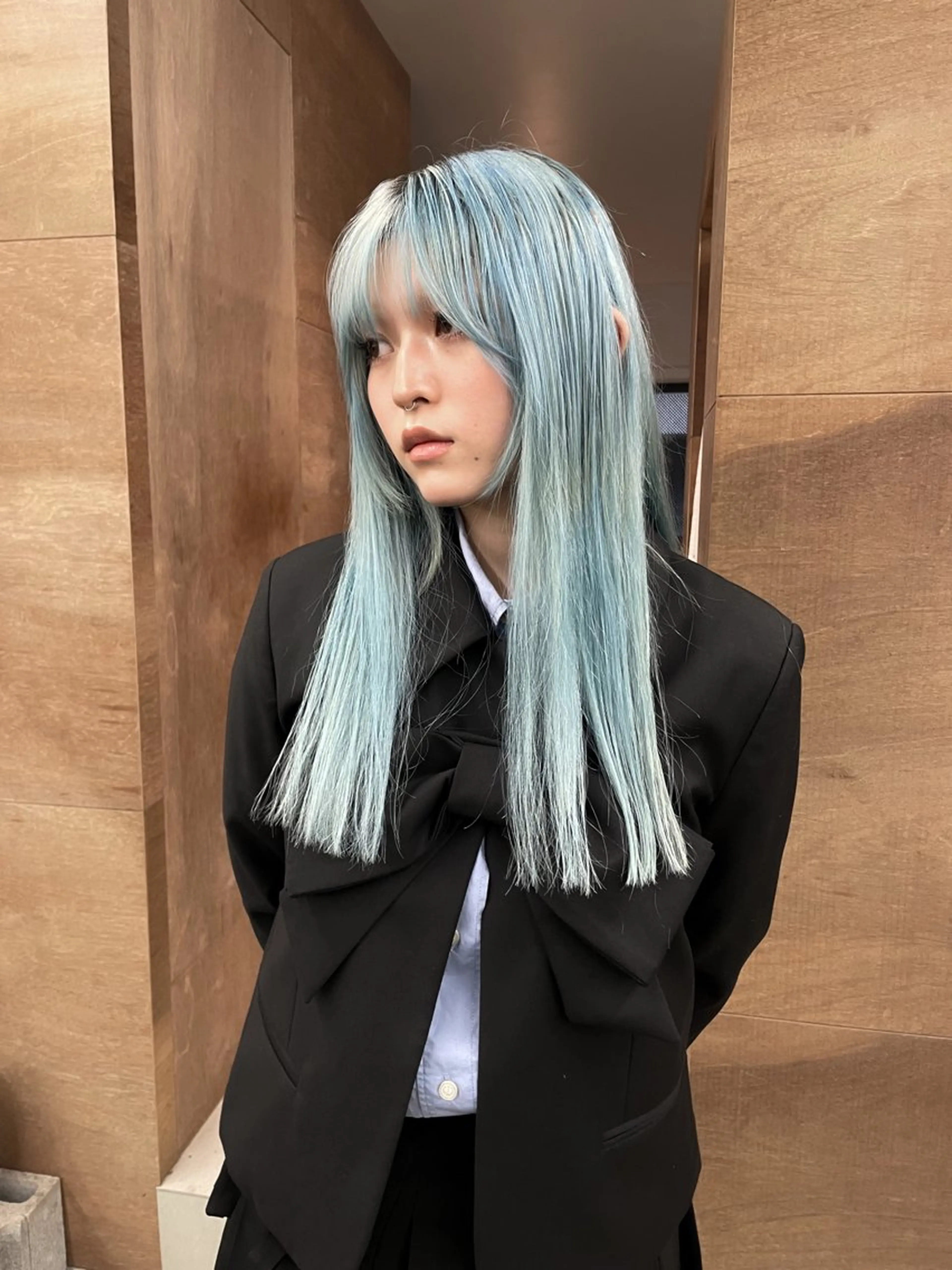 ロング カラー カット ヘアカラー トリートメント 関 京磨のヘアスタイル