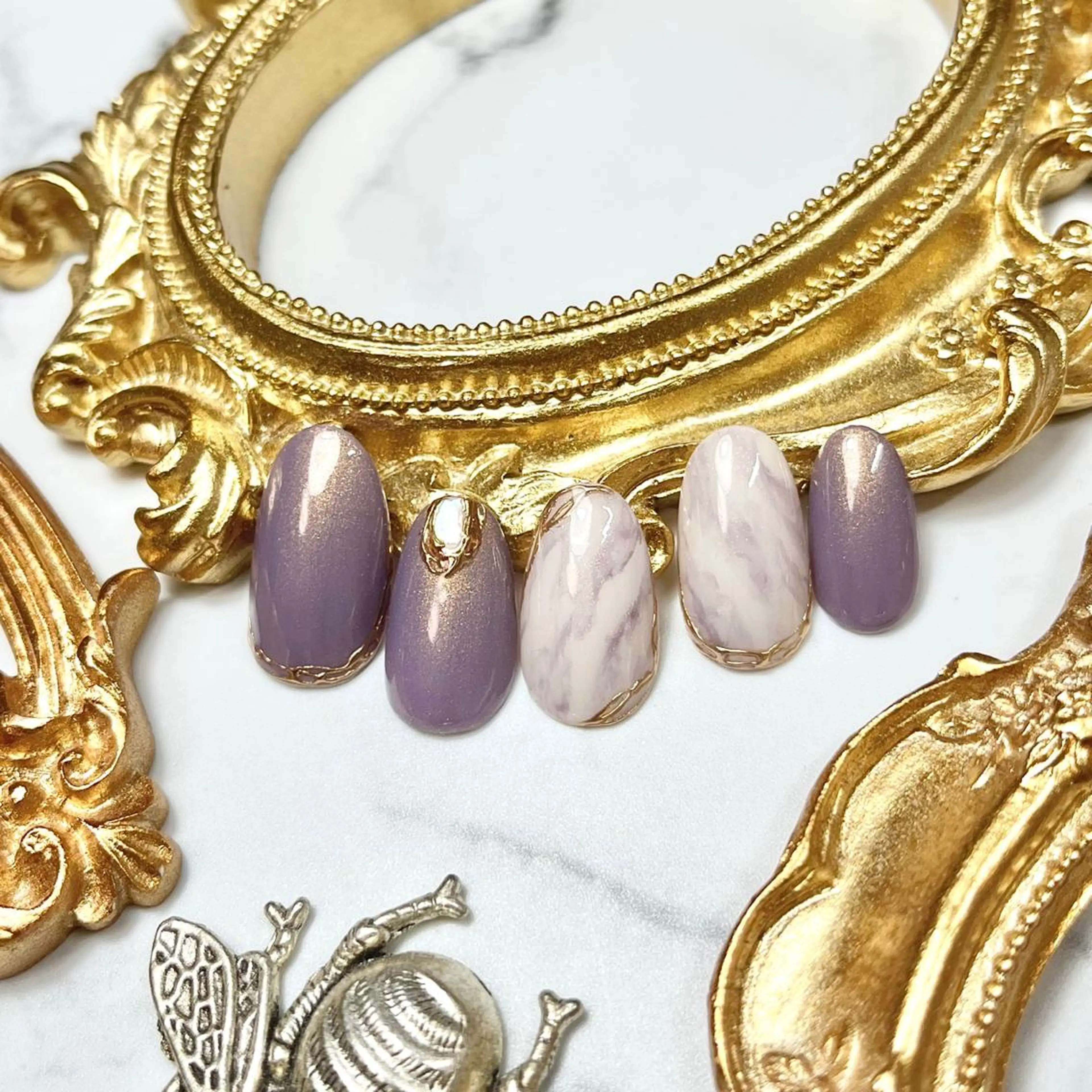 ネイル アートネイル ジェルネイル 氷ネイル・うるうるネイル 韓国ネイル 大理石ネイル(マーブル) ハンドネイル NAIL NOWのネイルデザイン