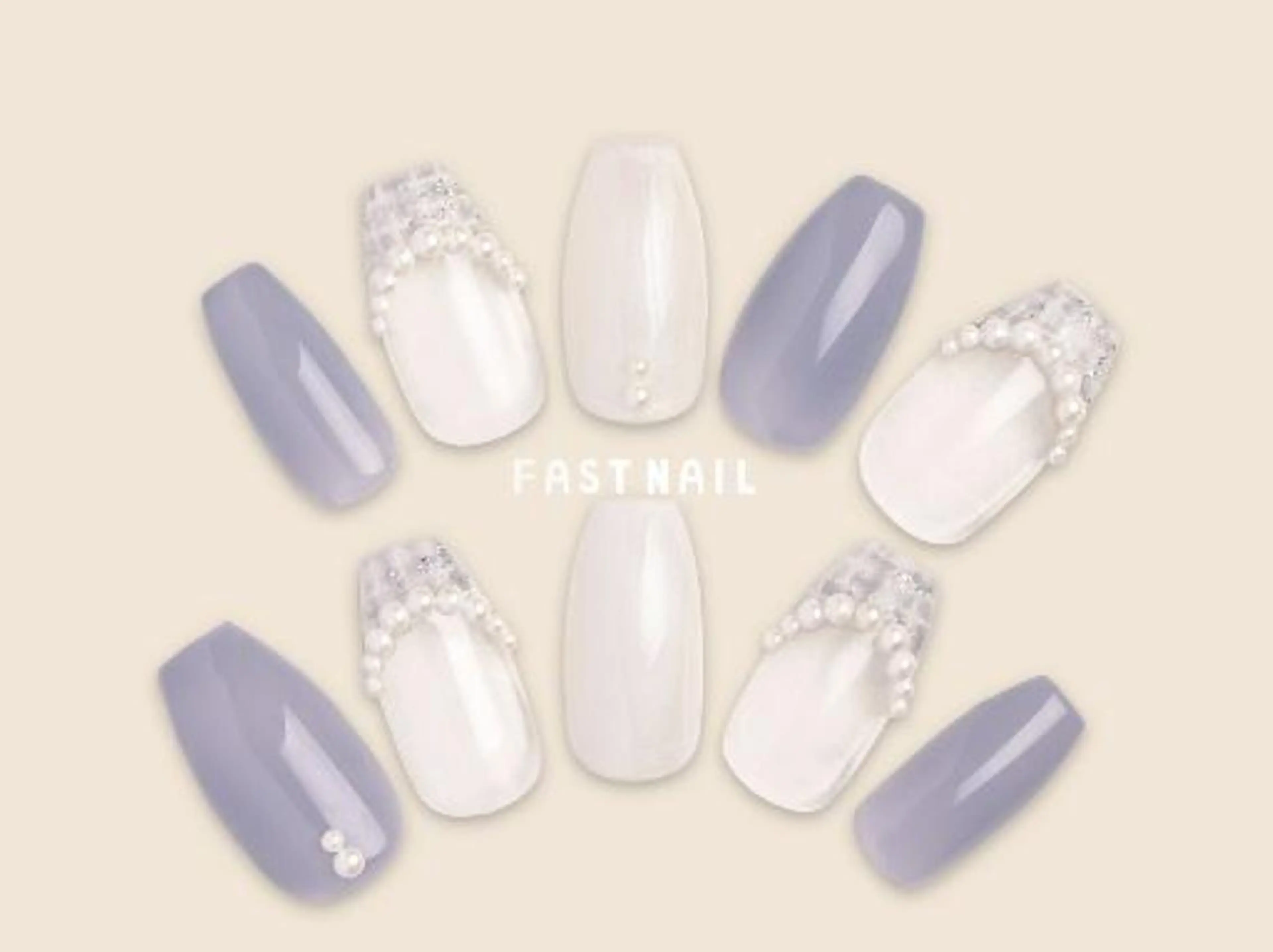 ネイル 春ネイル ツイードネイル ワンホンネイル FASTNAIL 立川店のネイルデザイン