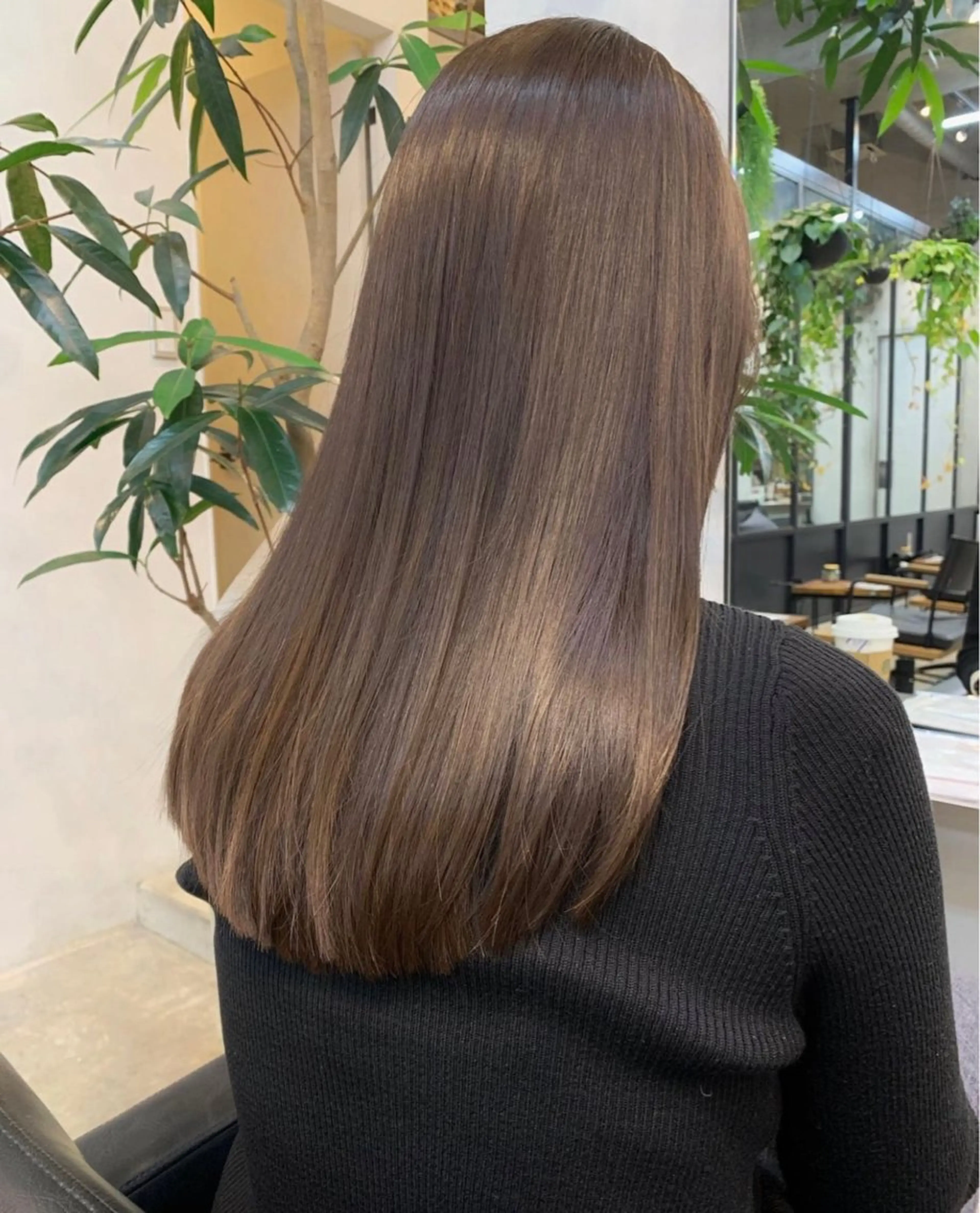 ロング アッシュ ピンクブラウン Belle銀座並木通り店所属・井手草一朗/ パーマ/ハイライト◎のヘアスタイル