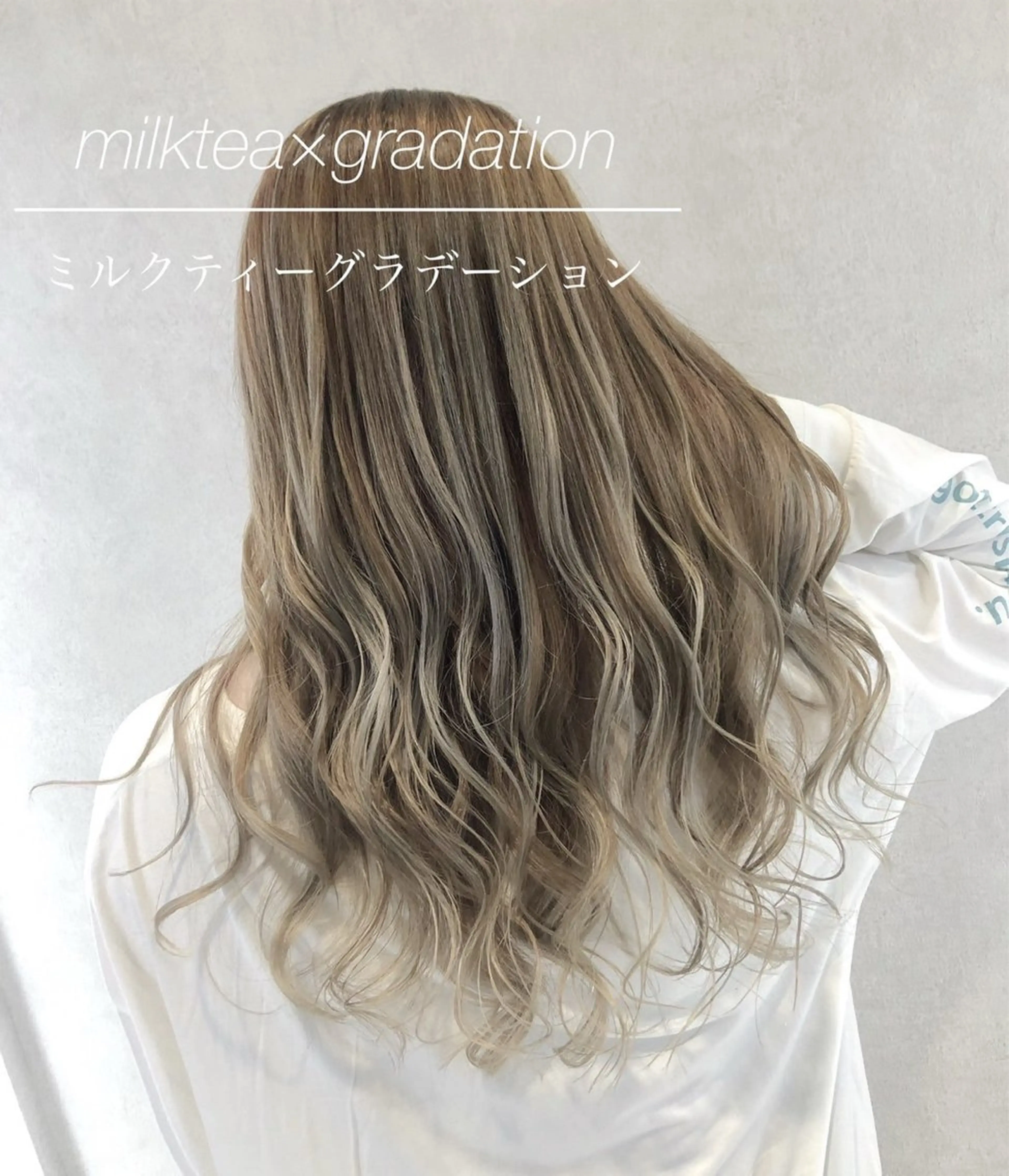 セミロング カラー グラデーションカラー ハイトーンカラー エクステ 代表/七瀬/ギャル/ シールエクステ/渋谷のヘアスタイル