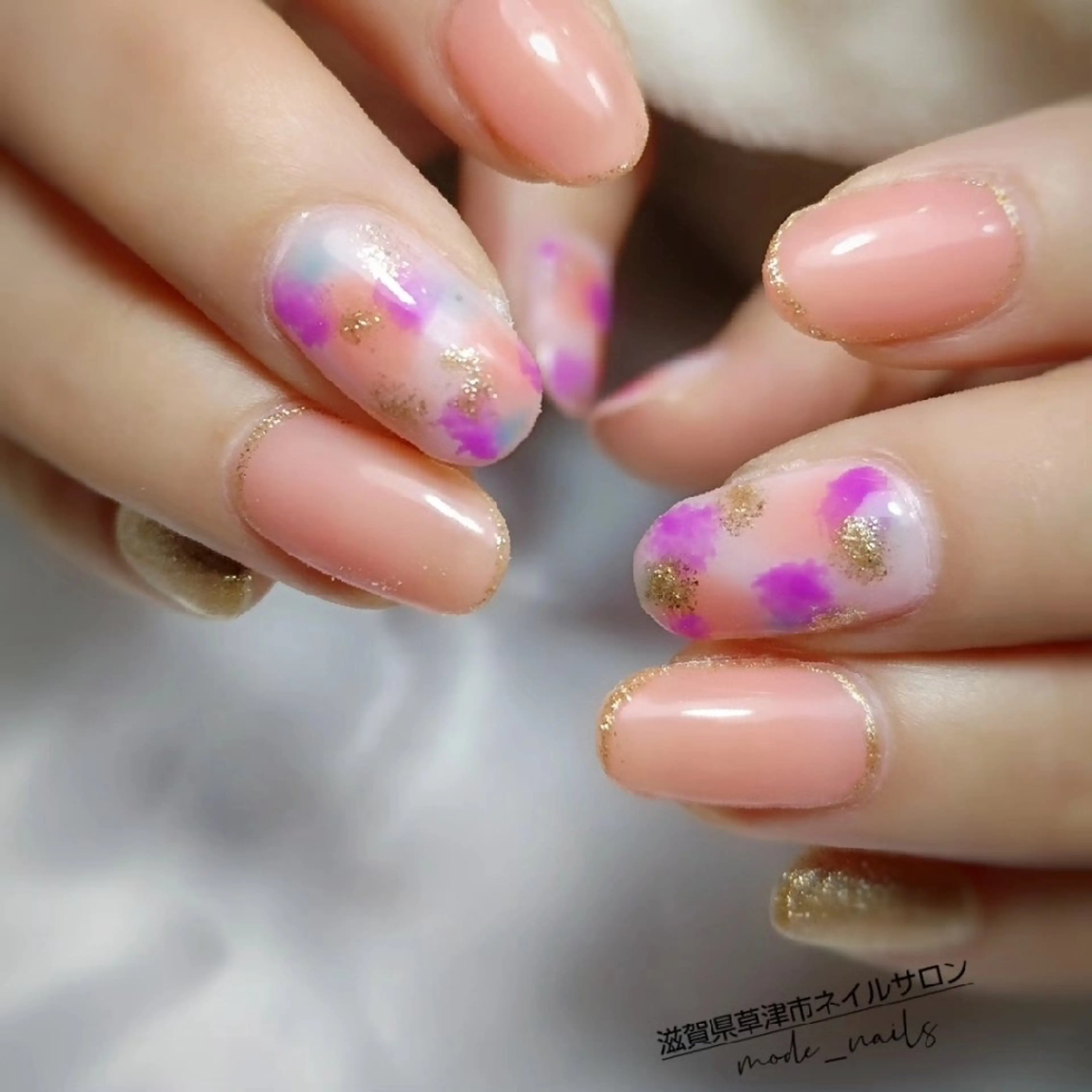 ネイル 春ネイル 滋賀県草津市ネイル mode_nailsのネイルデザイン