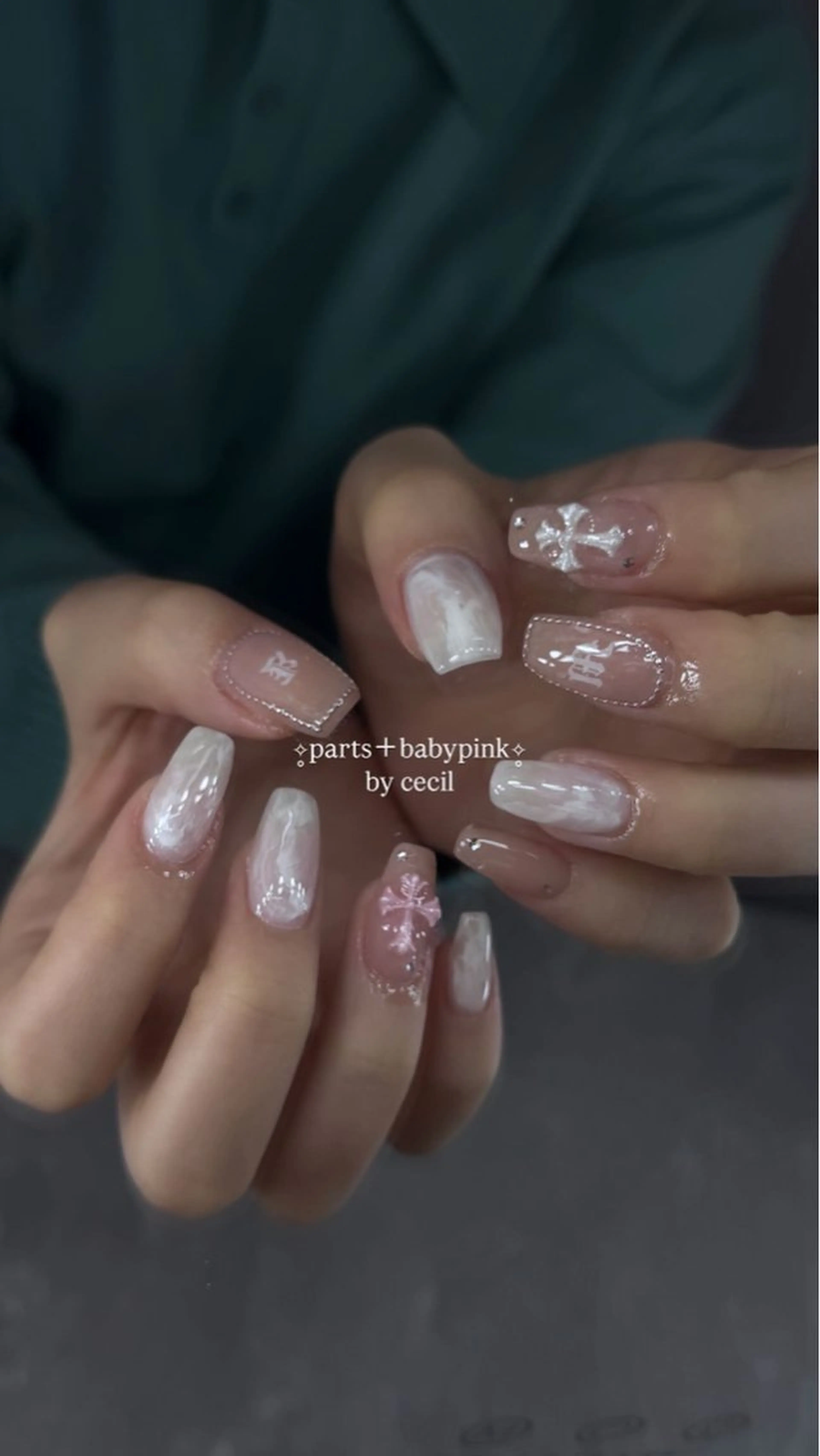 ネイル フレンチネイル 韓国ネイル マグネットネイル メンズネイル ニュアンスネイル ハンドネイル GRANDE大須 Cecil💜のネイルデザイン