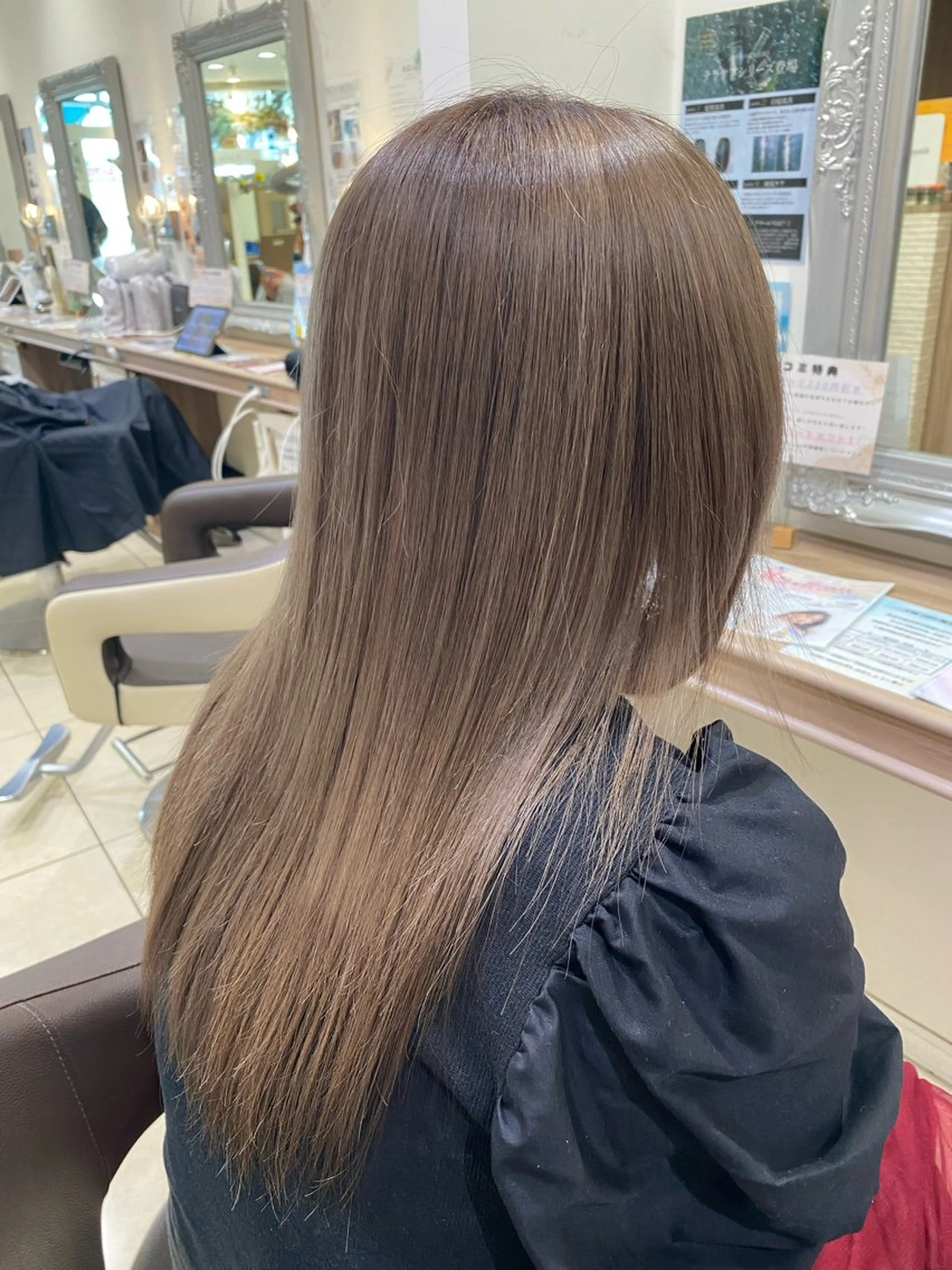 セミロング ヘアカラー 永田 晃大のヘアスタイル