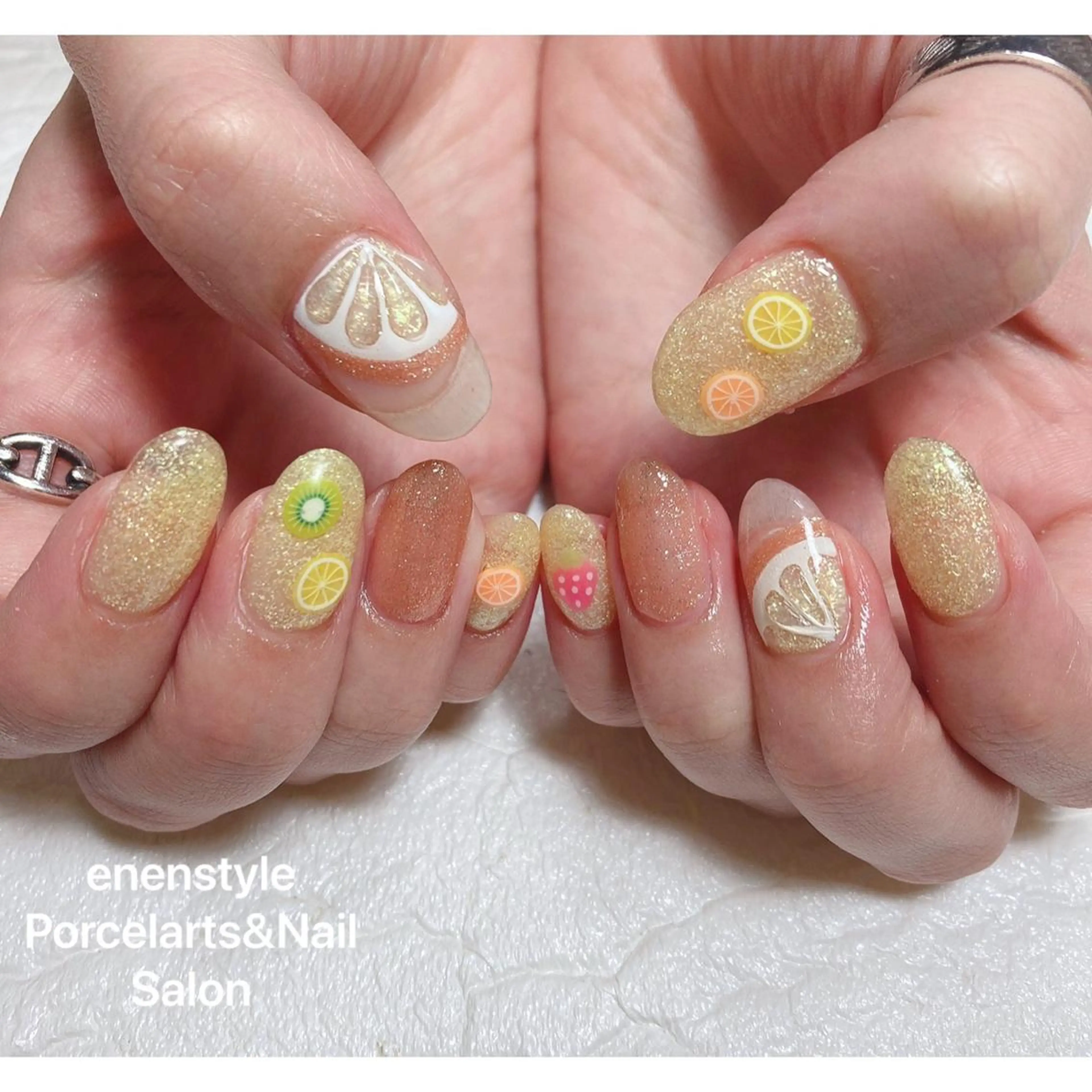 ミディアム ネイル ハンドネイル 👑enen style👑のネイルデザイン