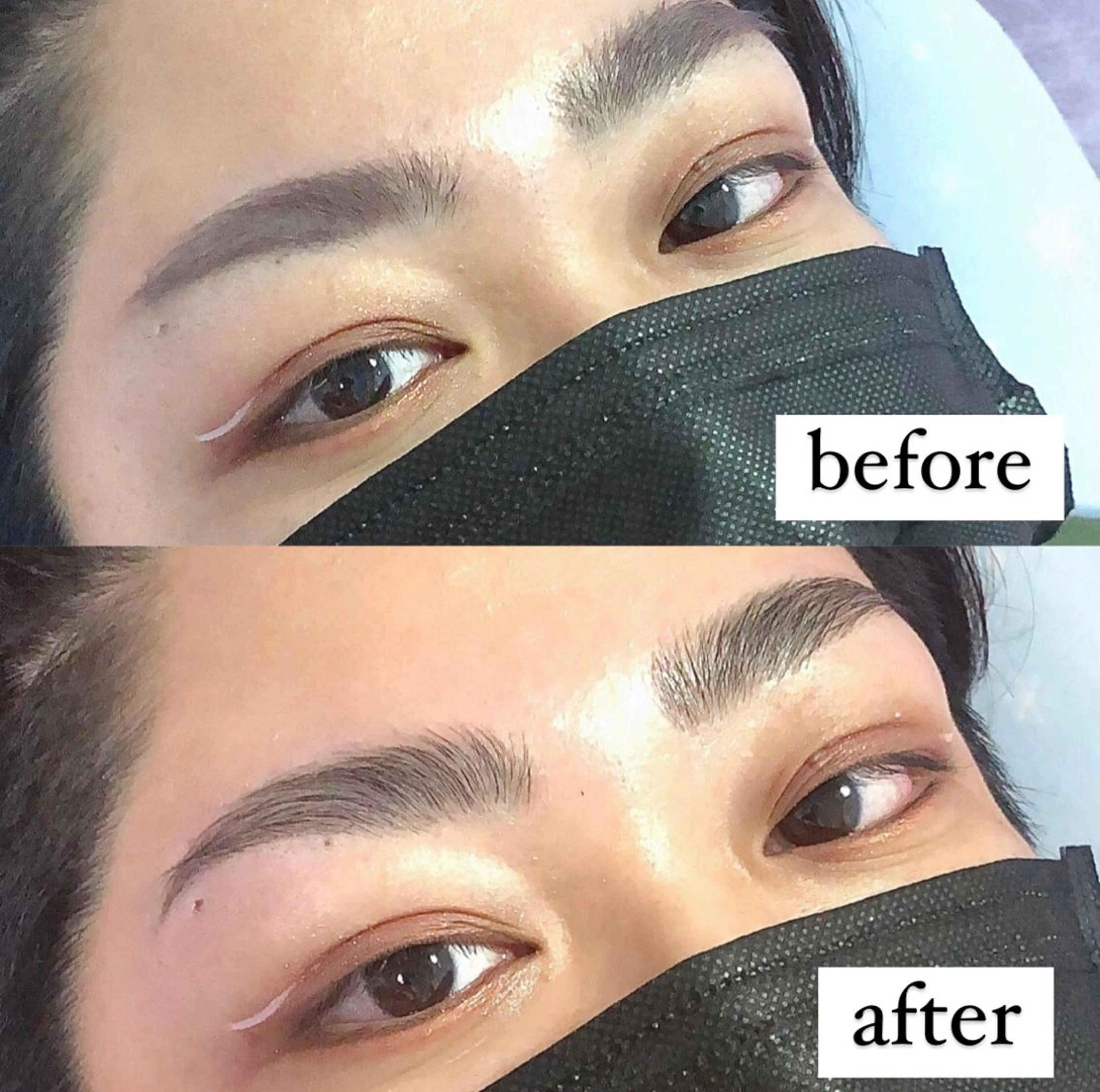 アイブロウ ハリウッドブロウリフト Hug me eyelashのマツエク・マツパデザイン