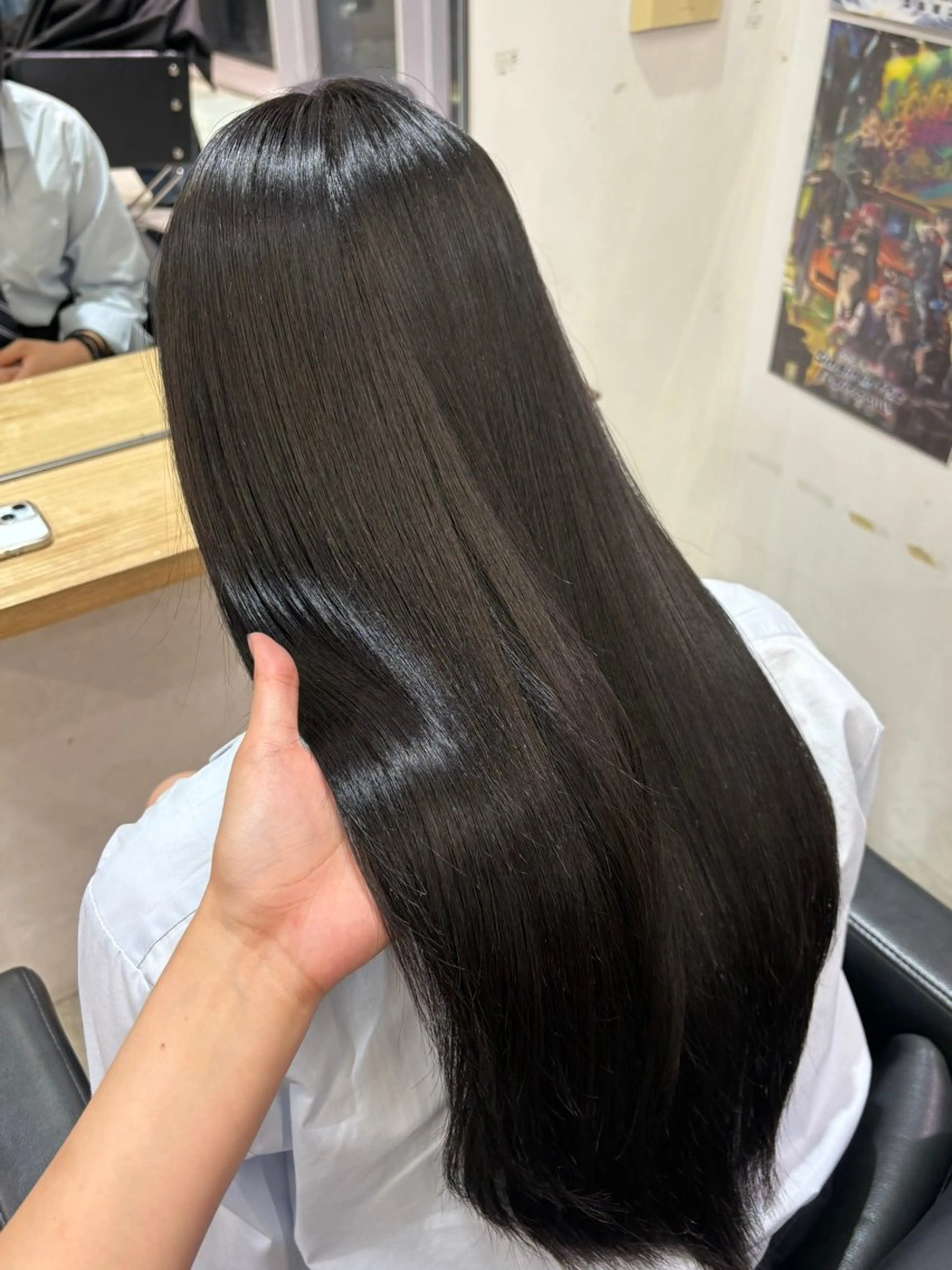 ロング カラー 黒髪 ブリーチ ブルーカラー ブルーブラック 透明感カラー ヘアカラー 推しカラー*.✦ ミク✦.*のヘアスタイル