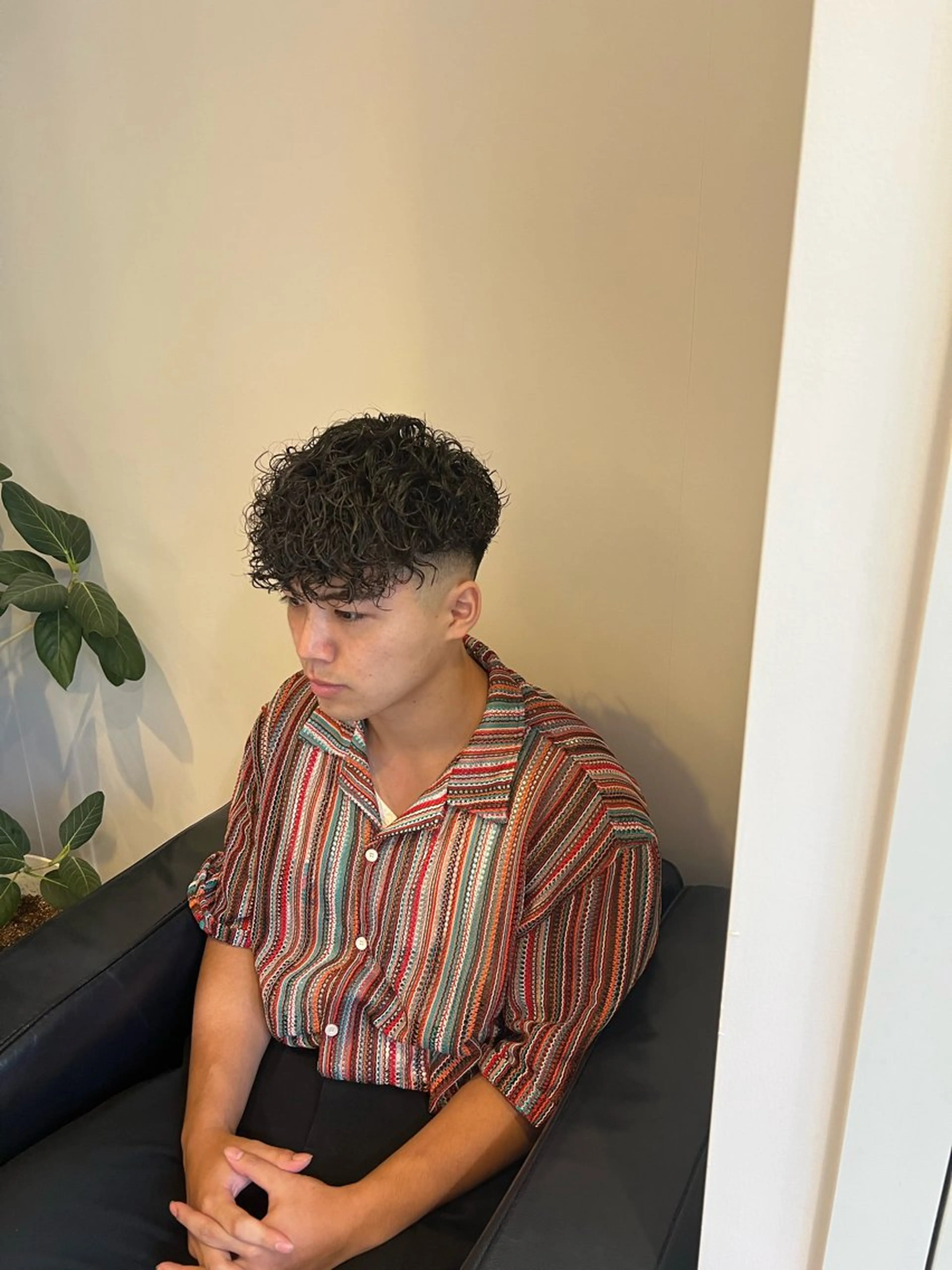 パーマ メンズ スペインカール カット パーマ 一宮/稲沢/あま市 /小林好裕のヘアスタイル