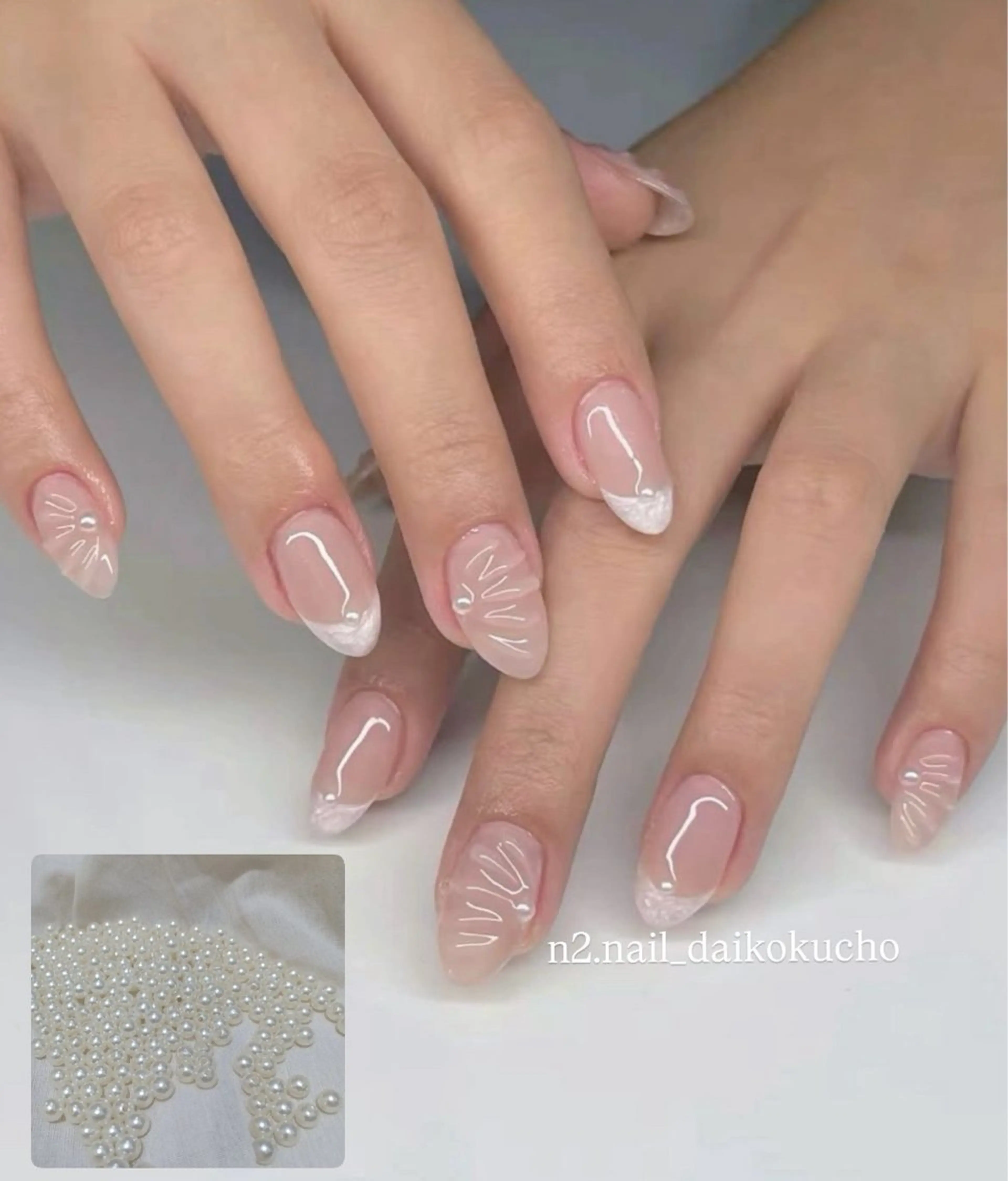 ネイル ジェルネイル ニュアンスネイル オフィスネイル シンプルネイル N2 nailのネイルデザイン