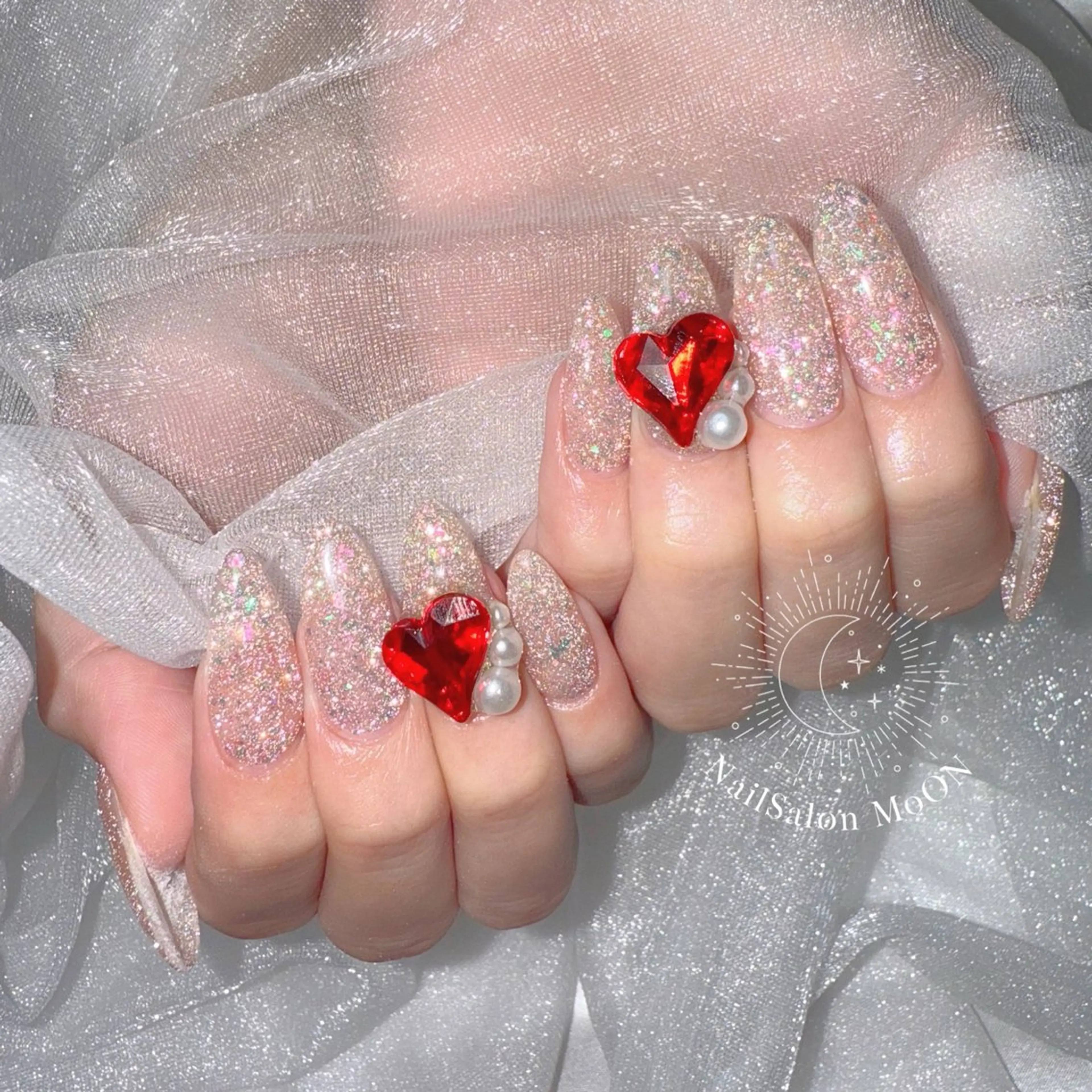 ネイル フラッシュネイル MoON...❤︎ MeGuのネイルデザイン