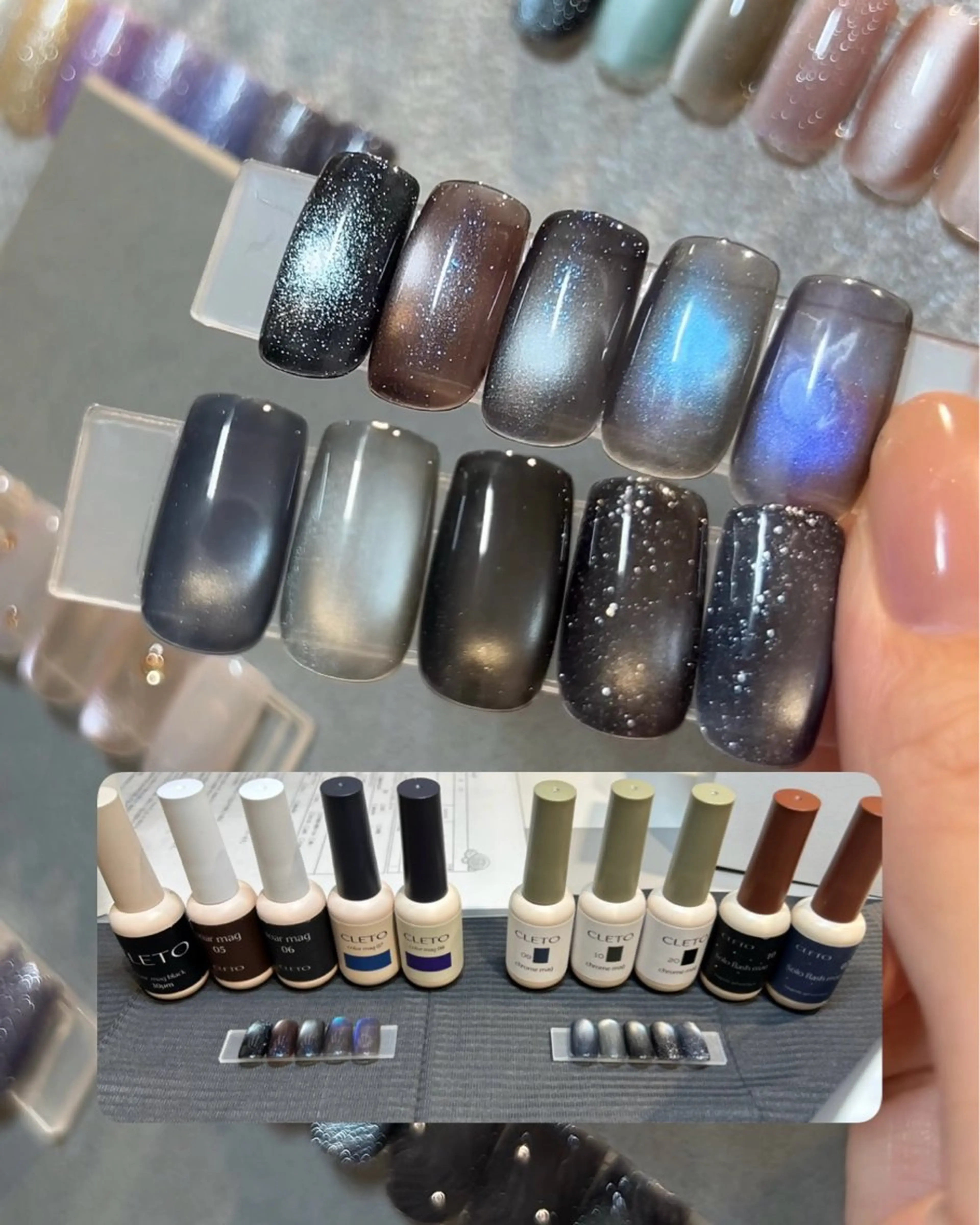 メンズ ネイル マグネットネイル ハンドネイル SALONVILLAGE Ebisu所属・Lueur 恵比寿 HARUKAのネイルデザイン