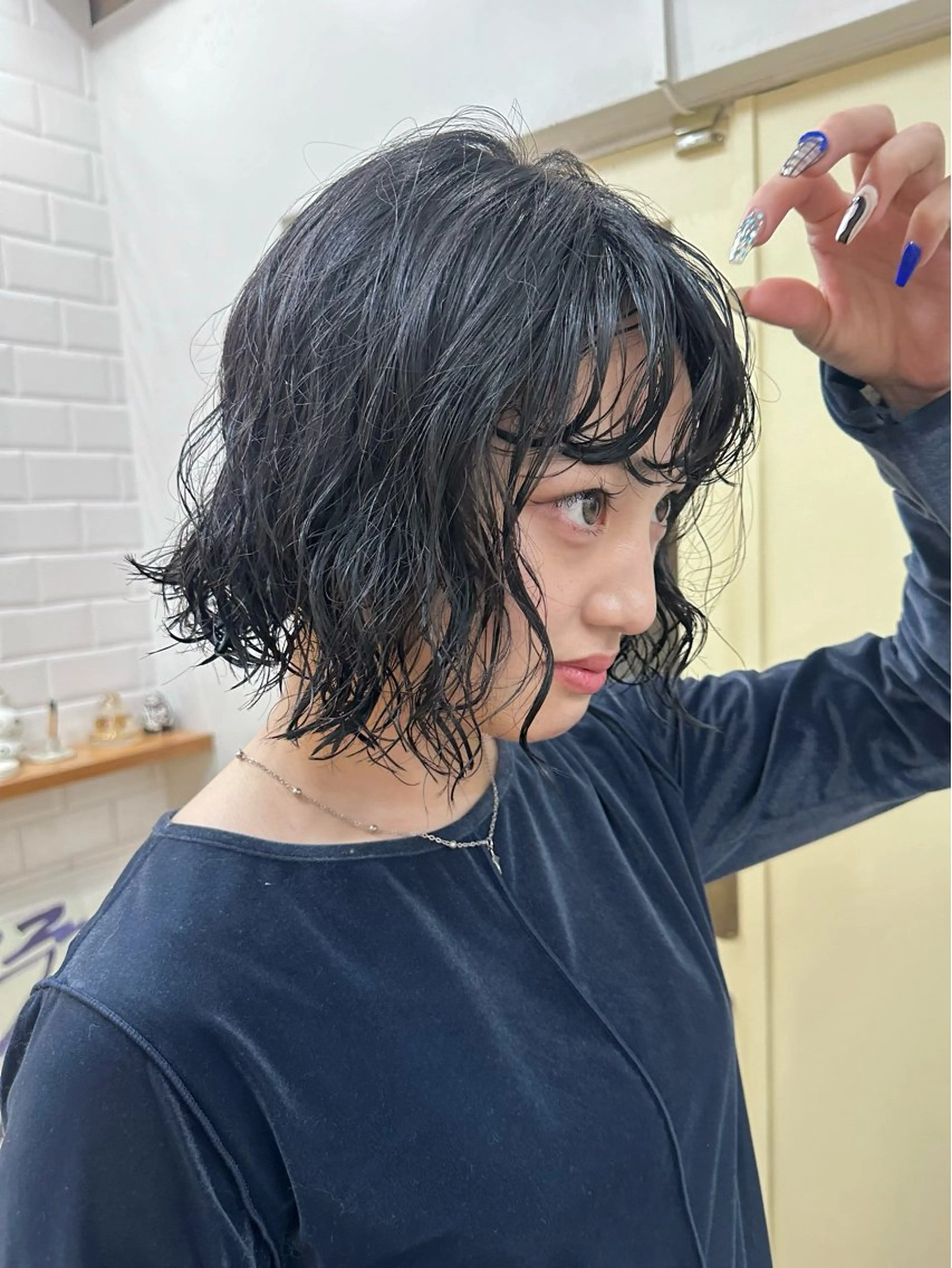 ミディアム ミディアムパーマ ボブ カット パーマ 四日市/レイヤー /似合わせカットのヘアスタイル