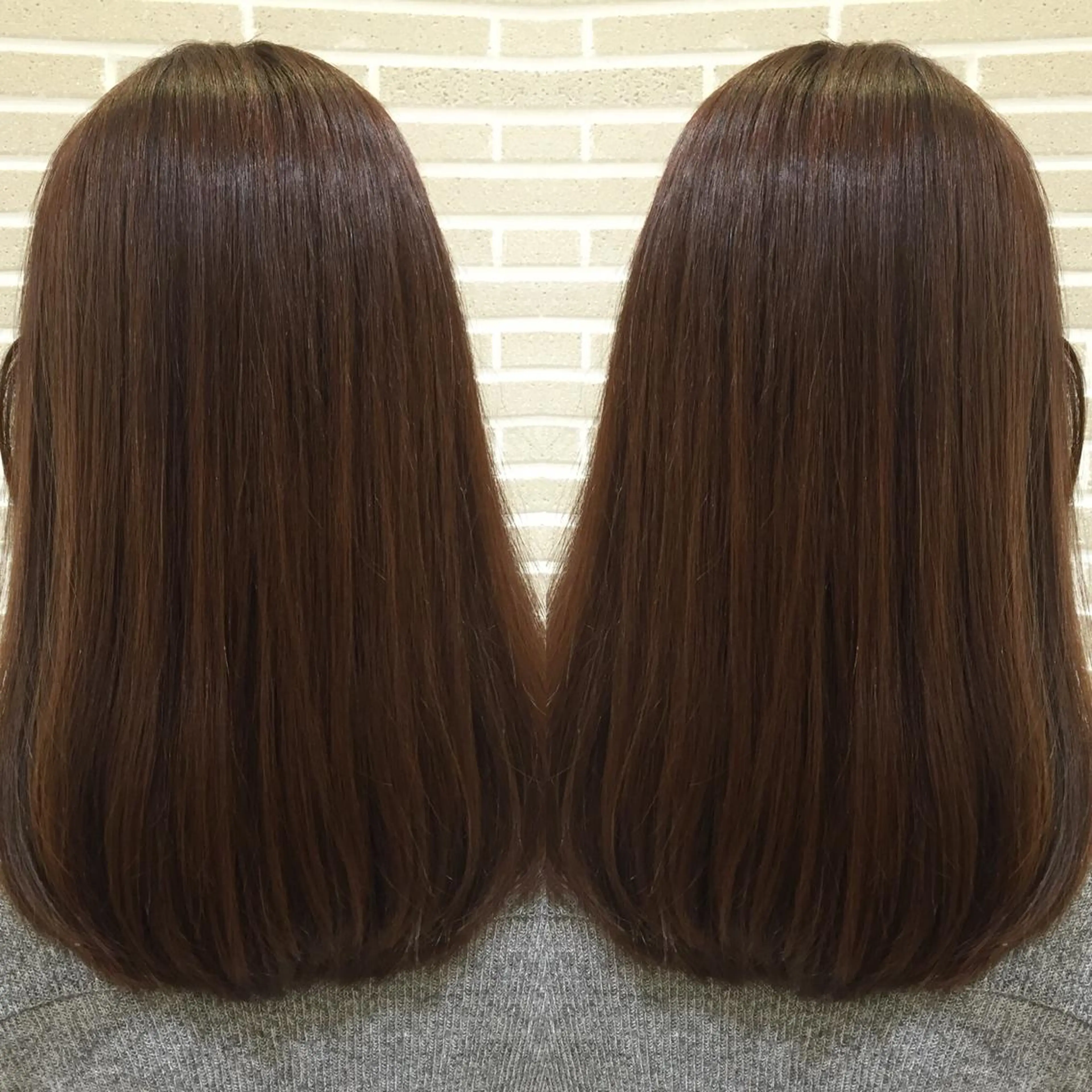 セミロング パーマ カット 縮毛矯正 トリートメント 山北 咲子のヘアスタイル