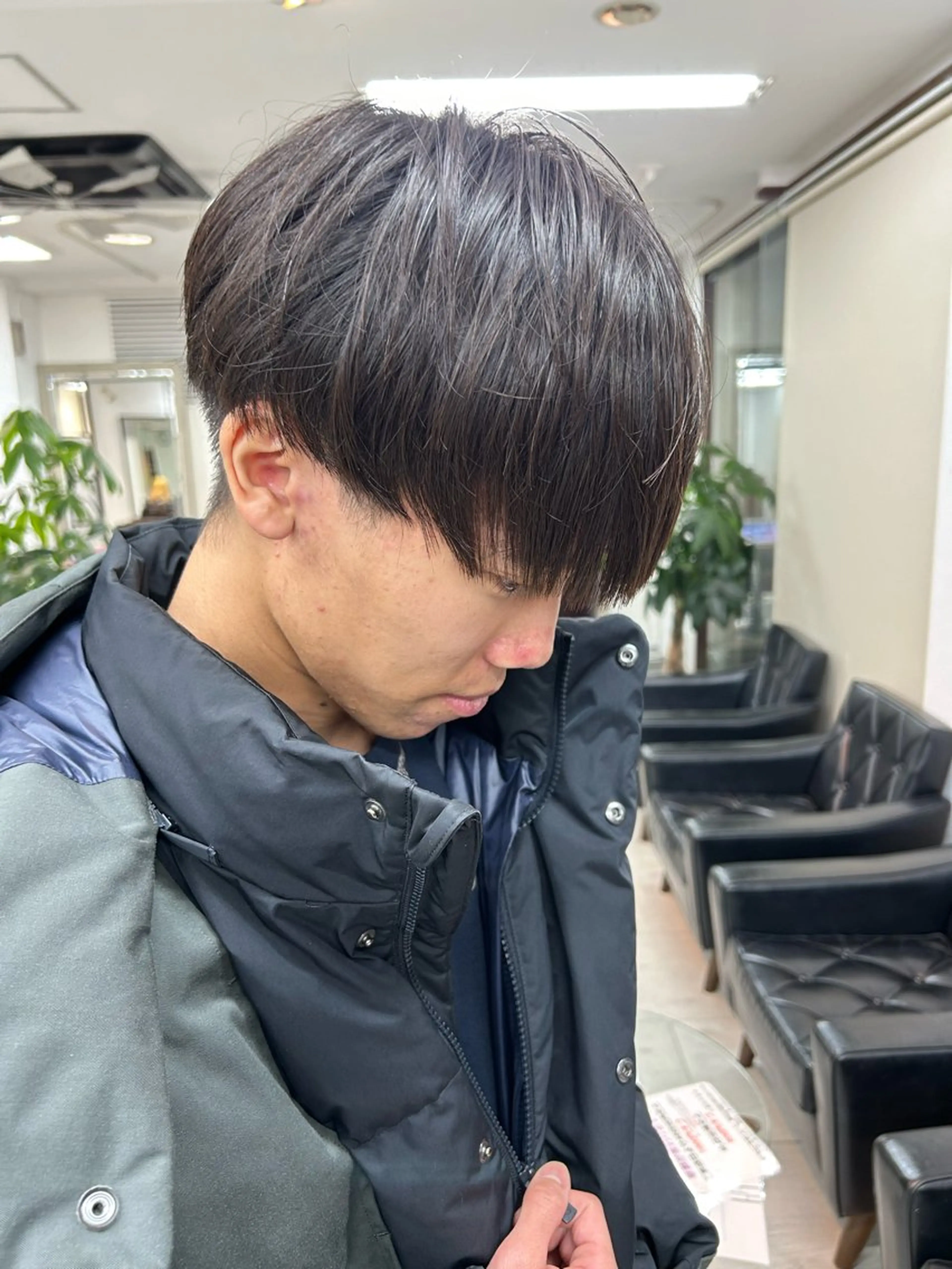 ショート パーマ メンズ 顔周りカット 縮毛矯正 カット 縮毛矯正 メンズパーマの達人 /タカシマ　ダイスケのヘアスタイル