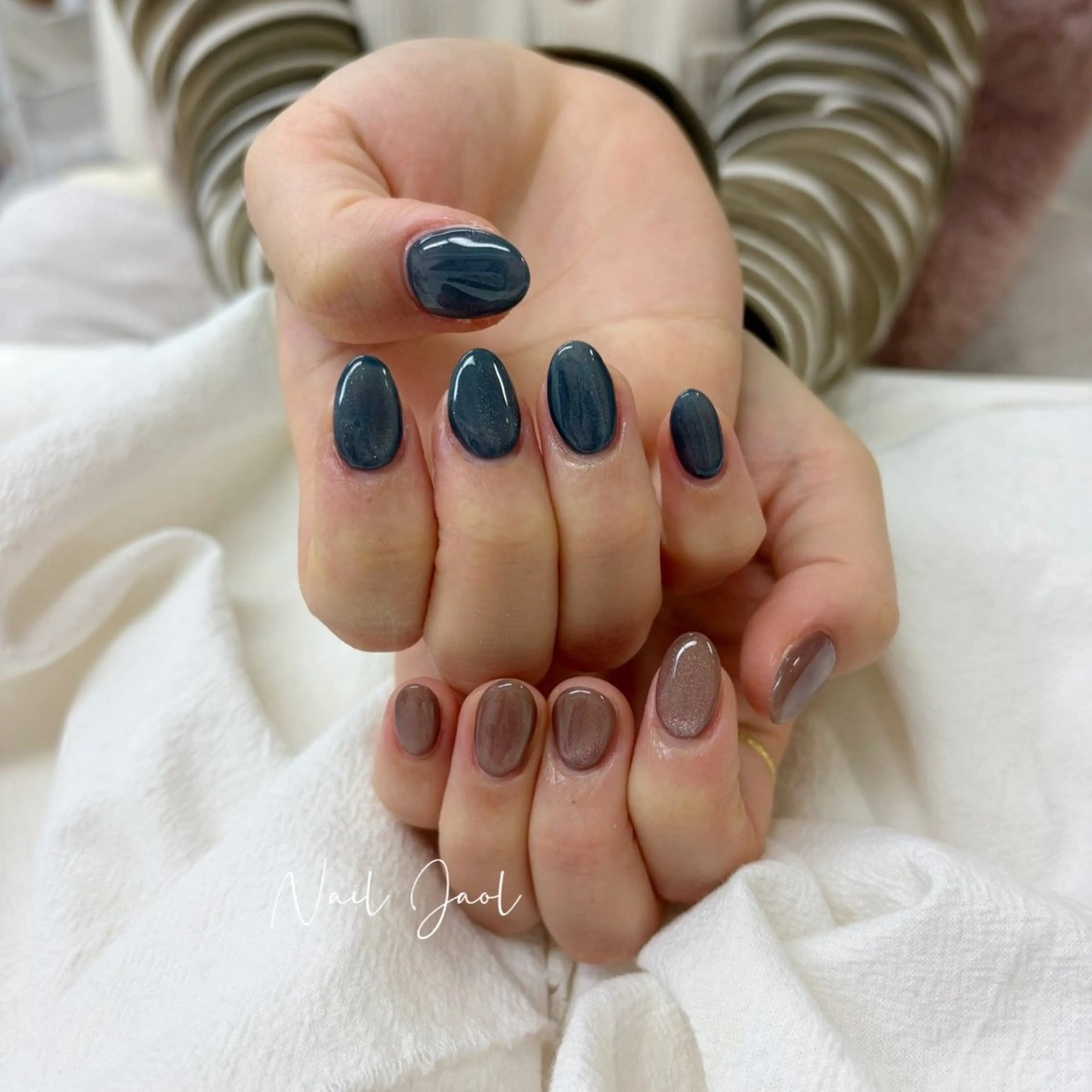 ショート 韓国風ヘア ハンドネイル nail jaol池袋店所属・ネイルJaol 池袋のネイルデザイン