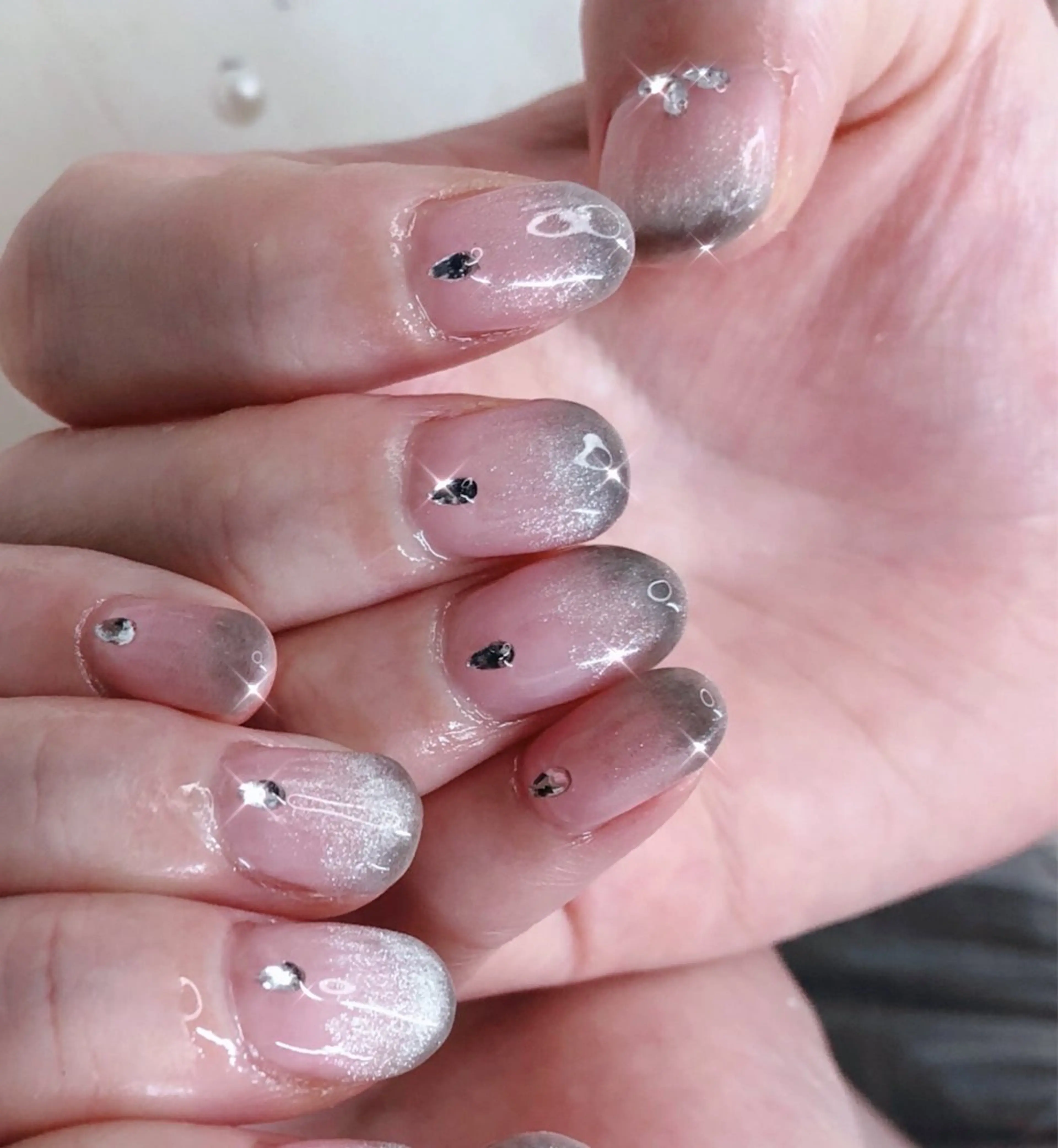 ネイル べっ甲ネイル フットネイル ゴールド マグネットネイル ミラーネイル 大門浜松町 ネイルのネイルデザイン