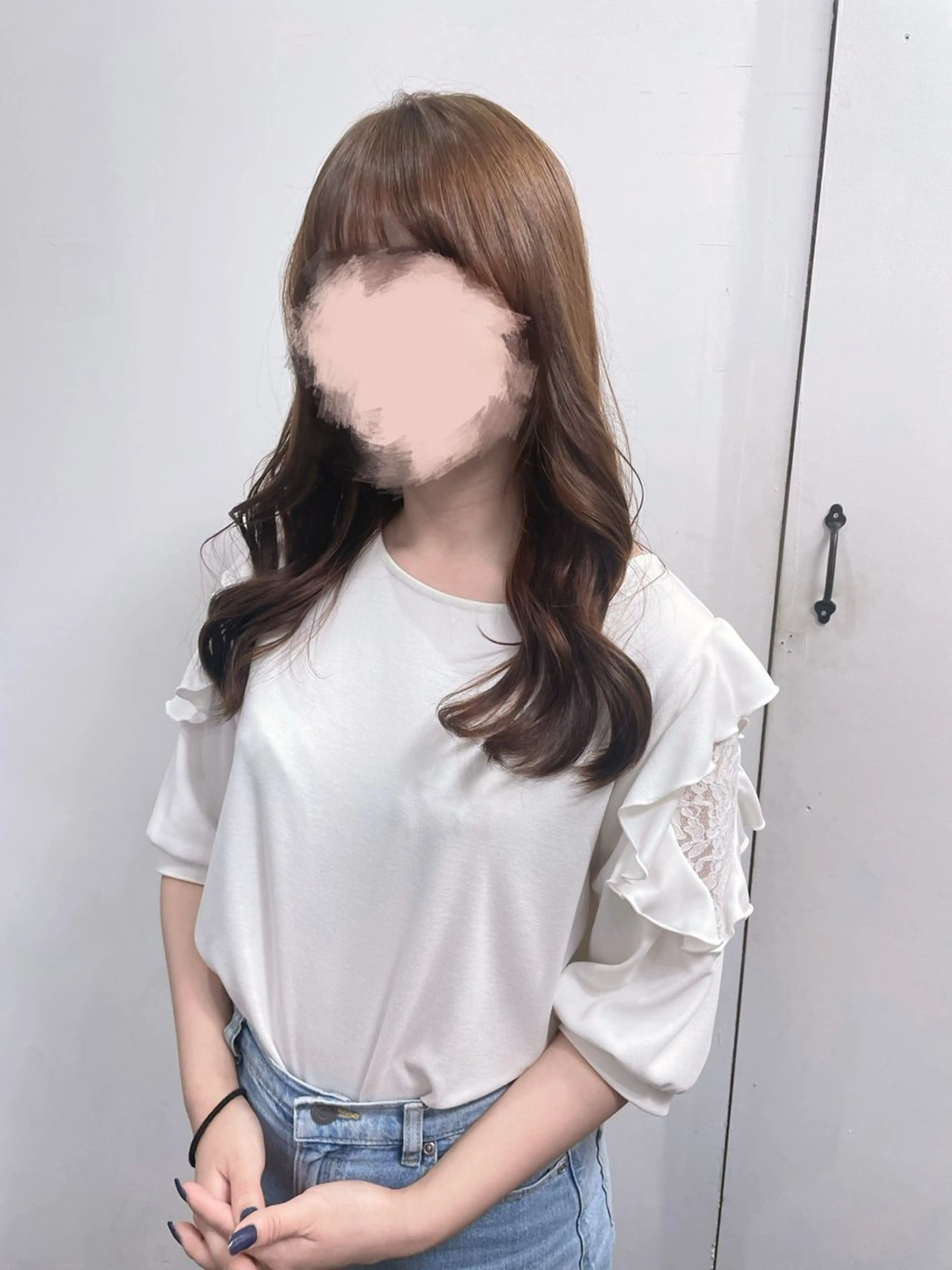 ロング カラー ヘアカラー 聖花/暖色カラー /縮毛矯正/透明感のヘアスタイル