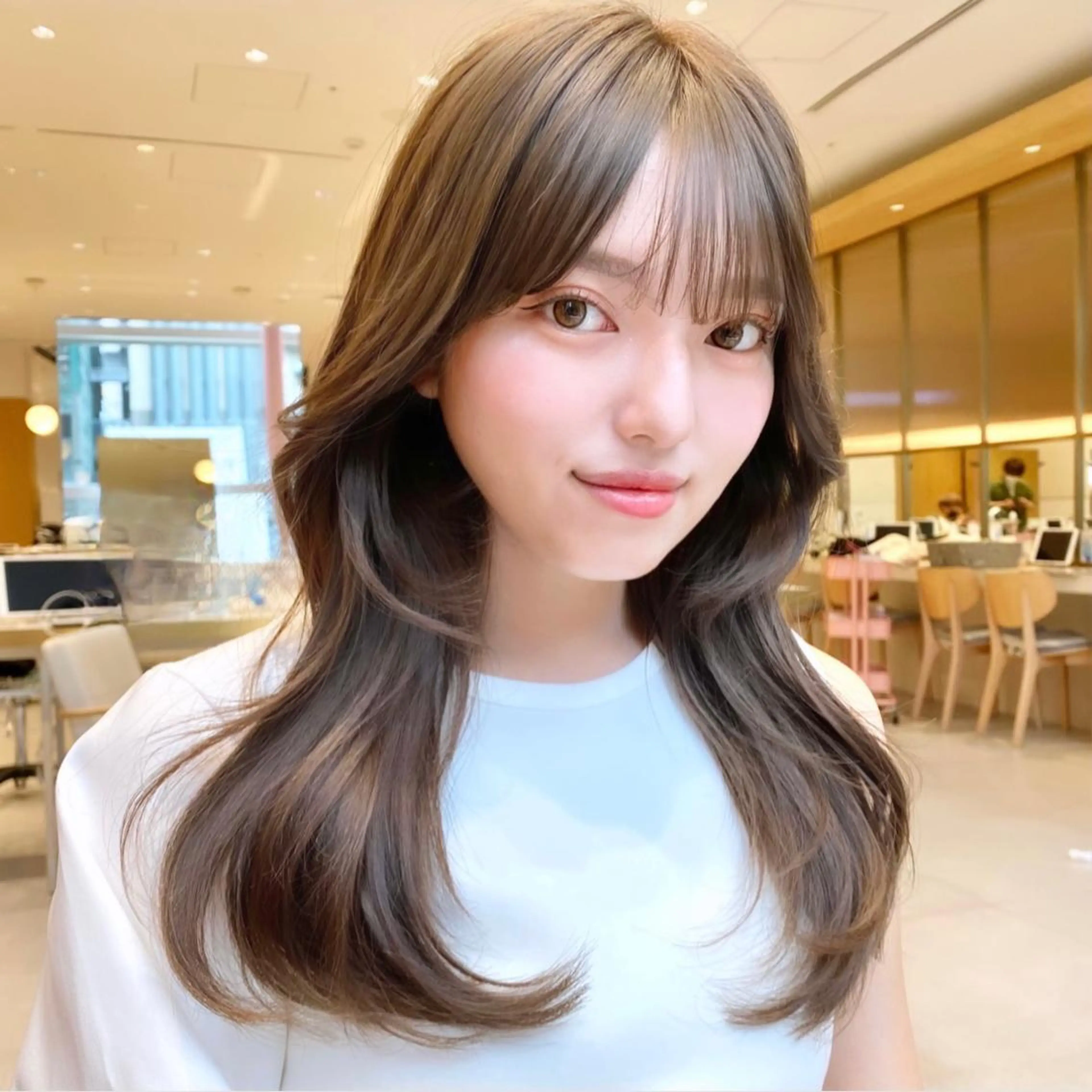 セミロング カット トリートメント 韓国くびれレイヤー 🇰🇷はづきのヘアスタイル