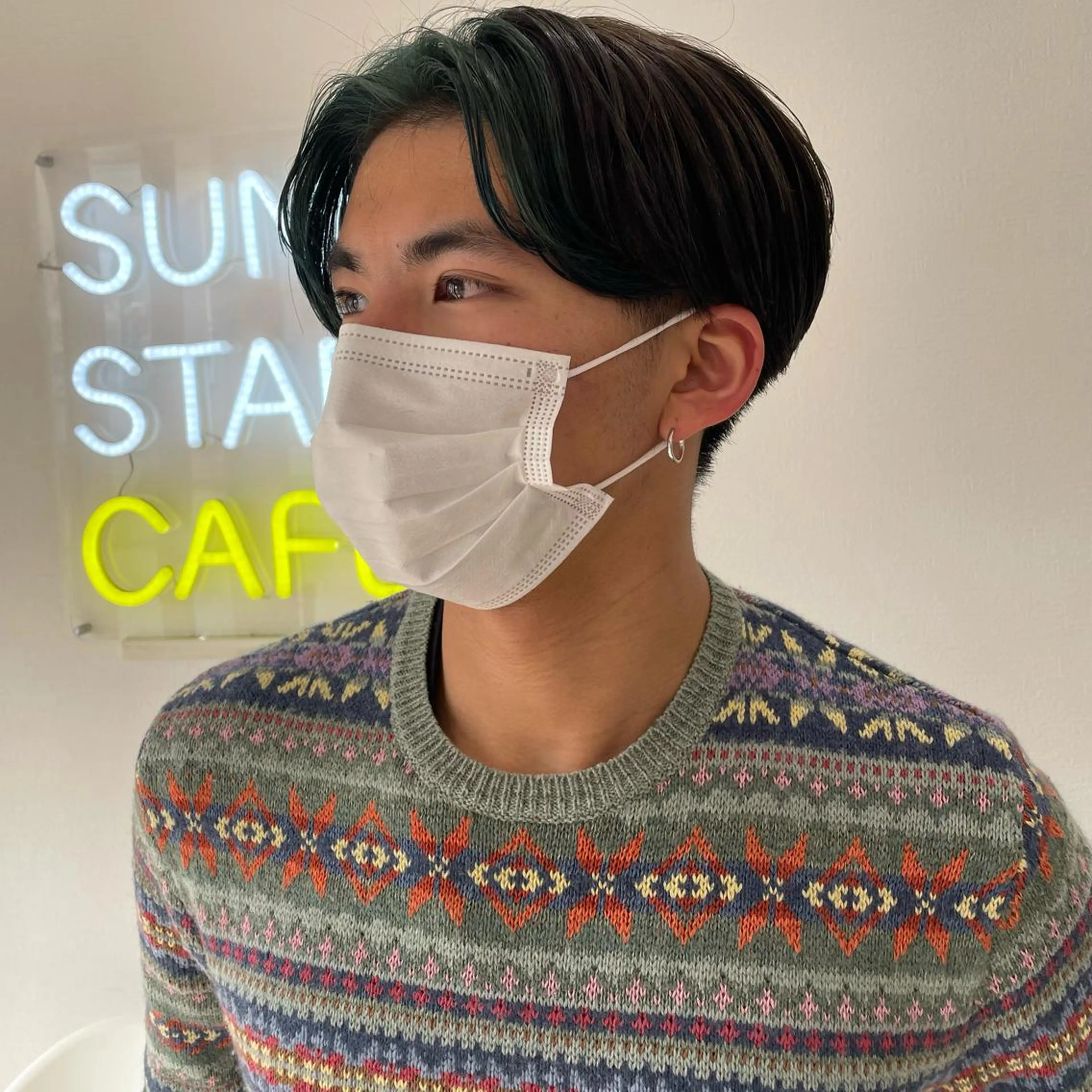 カラー メンズ オリーブカラー カット ヘアカラー SUNC🍀大熊 花奈絵🍀のヘアスタイル