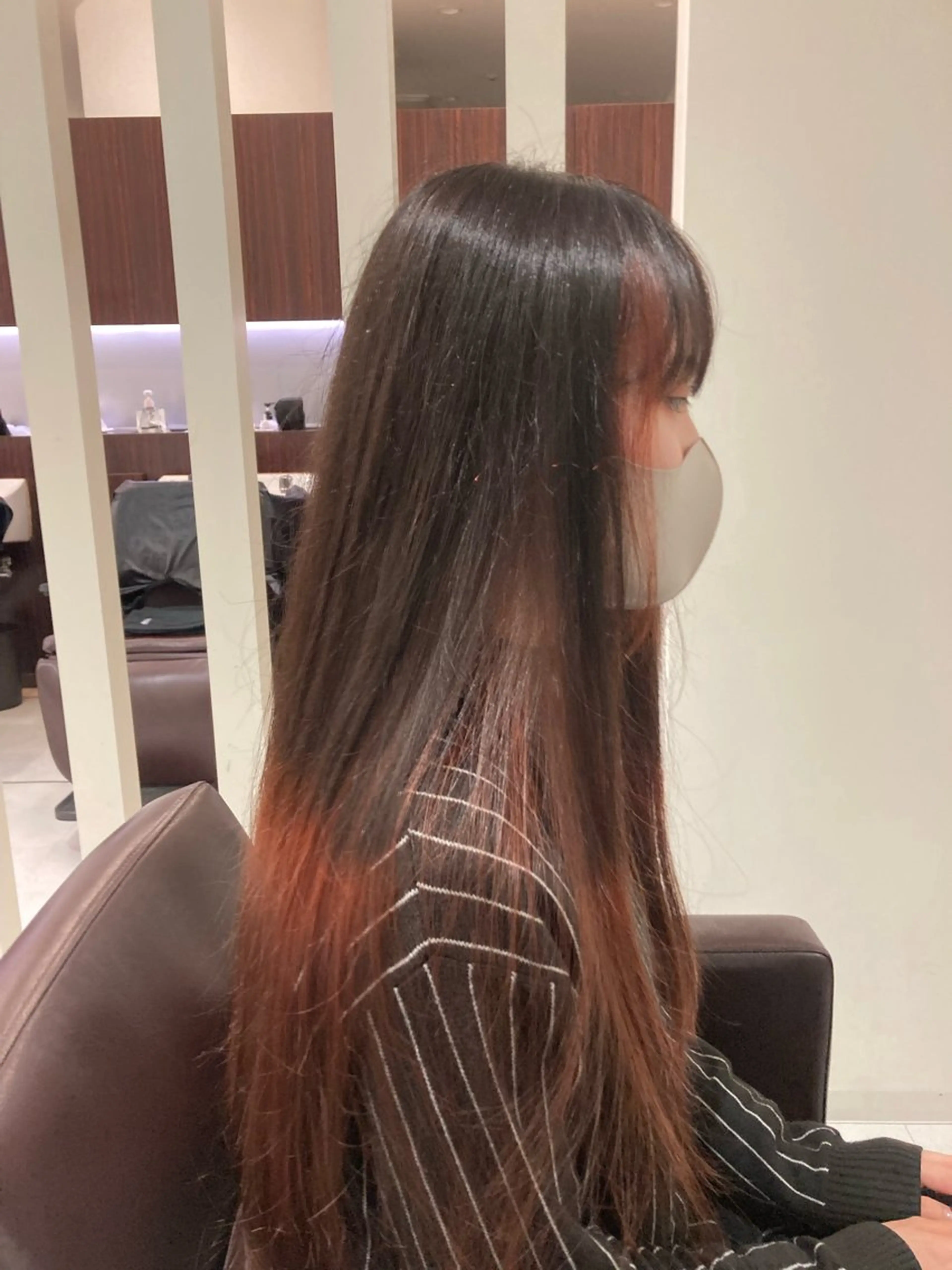 ロング カラー デザインカラー グランアージュ　ネオ所属・Ryu/ハイトーン/ デザイン/髪質改善のヘアスタイル