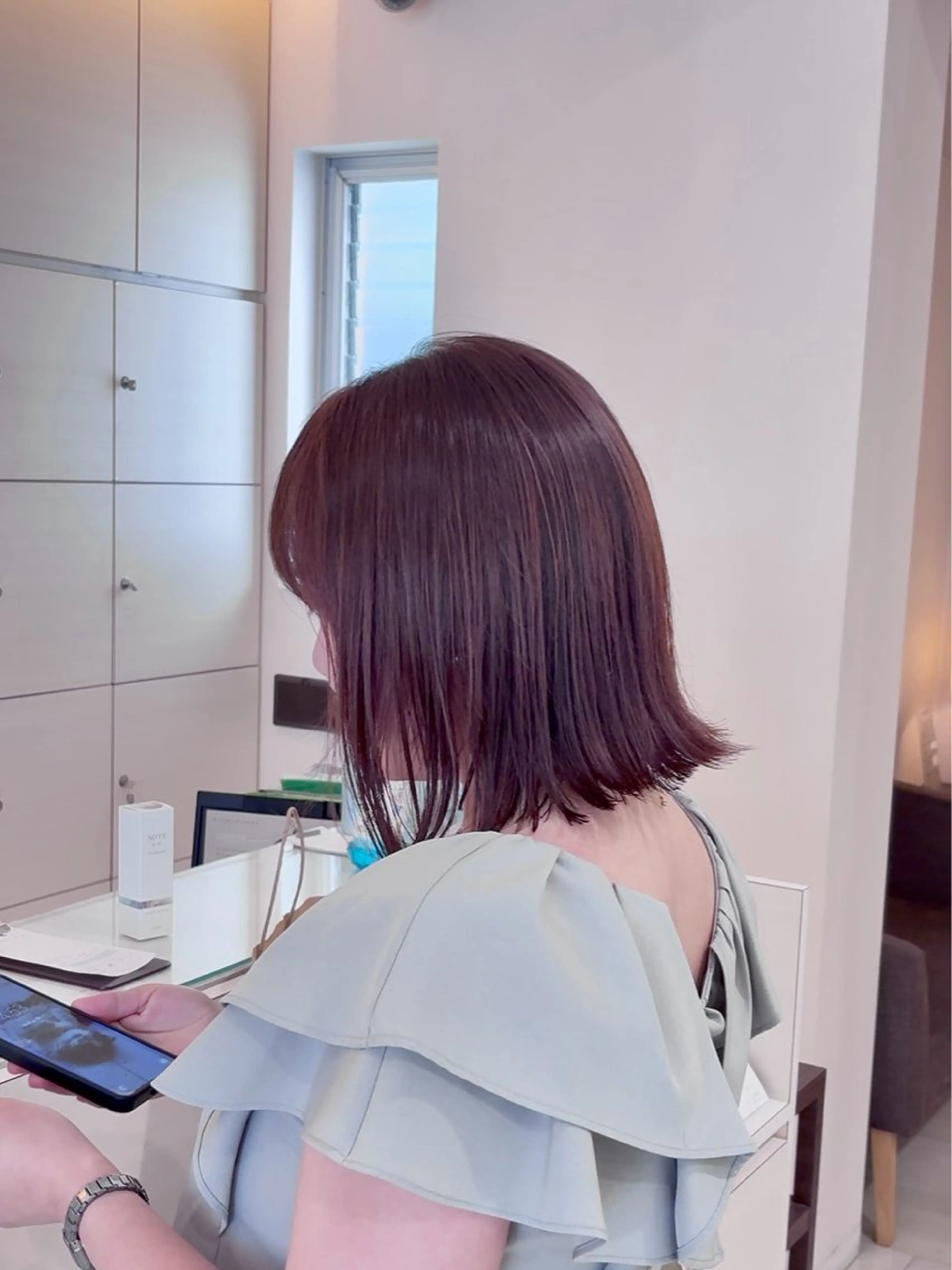 ミディアム カラー カット ヘアカラー GRAZIE due所属・シャドウパーマ ・波巻き/篠谷祐輝のヘアスタイル