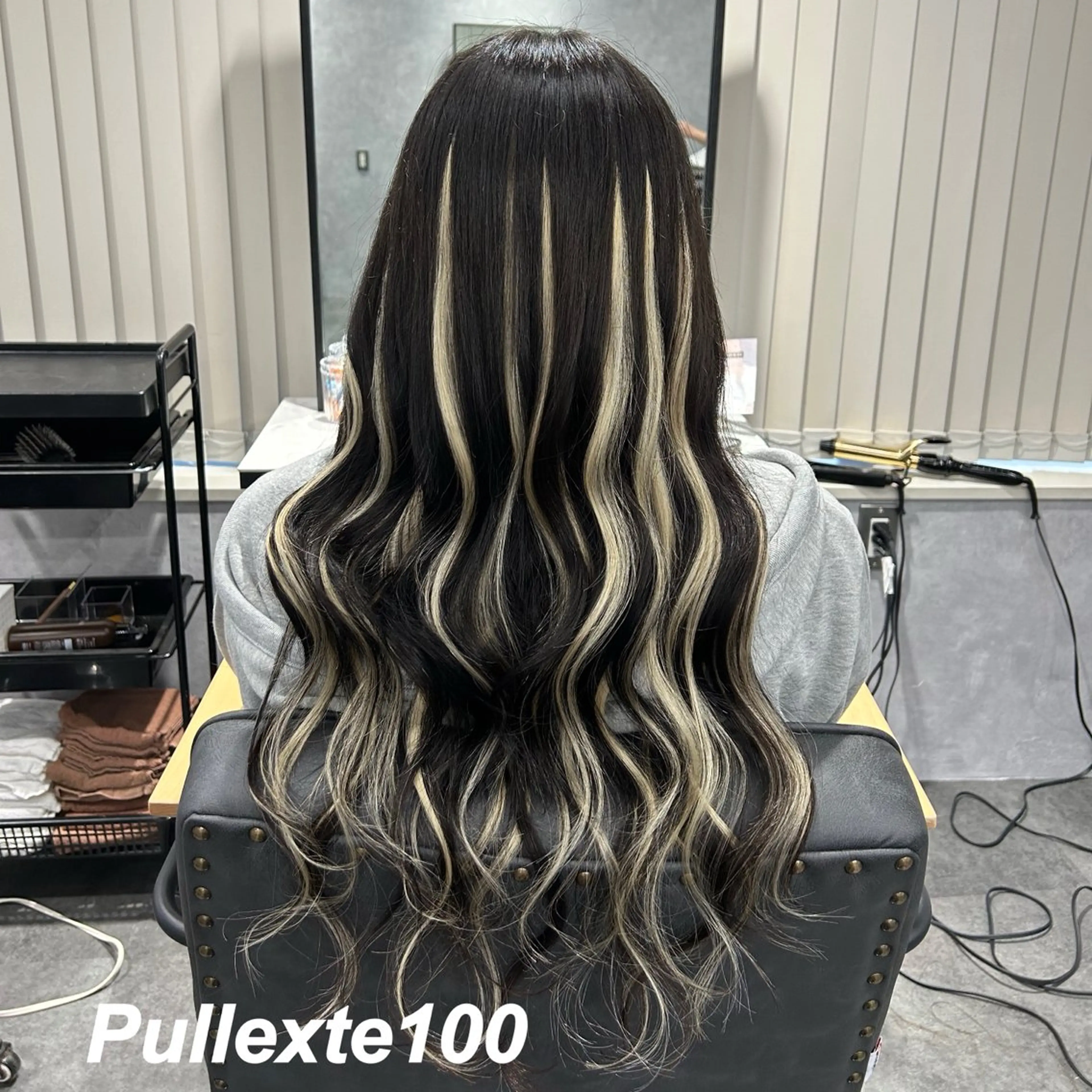 ロング プルエクステ エクステ ハイライト エクステ プルエクステ/インナ ーカラー🦊はるなのヘアスタイル