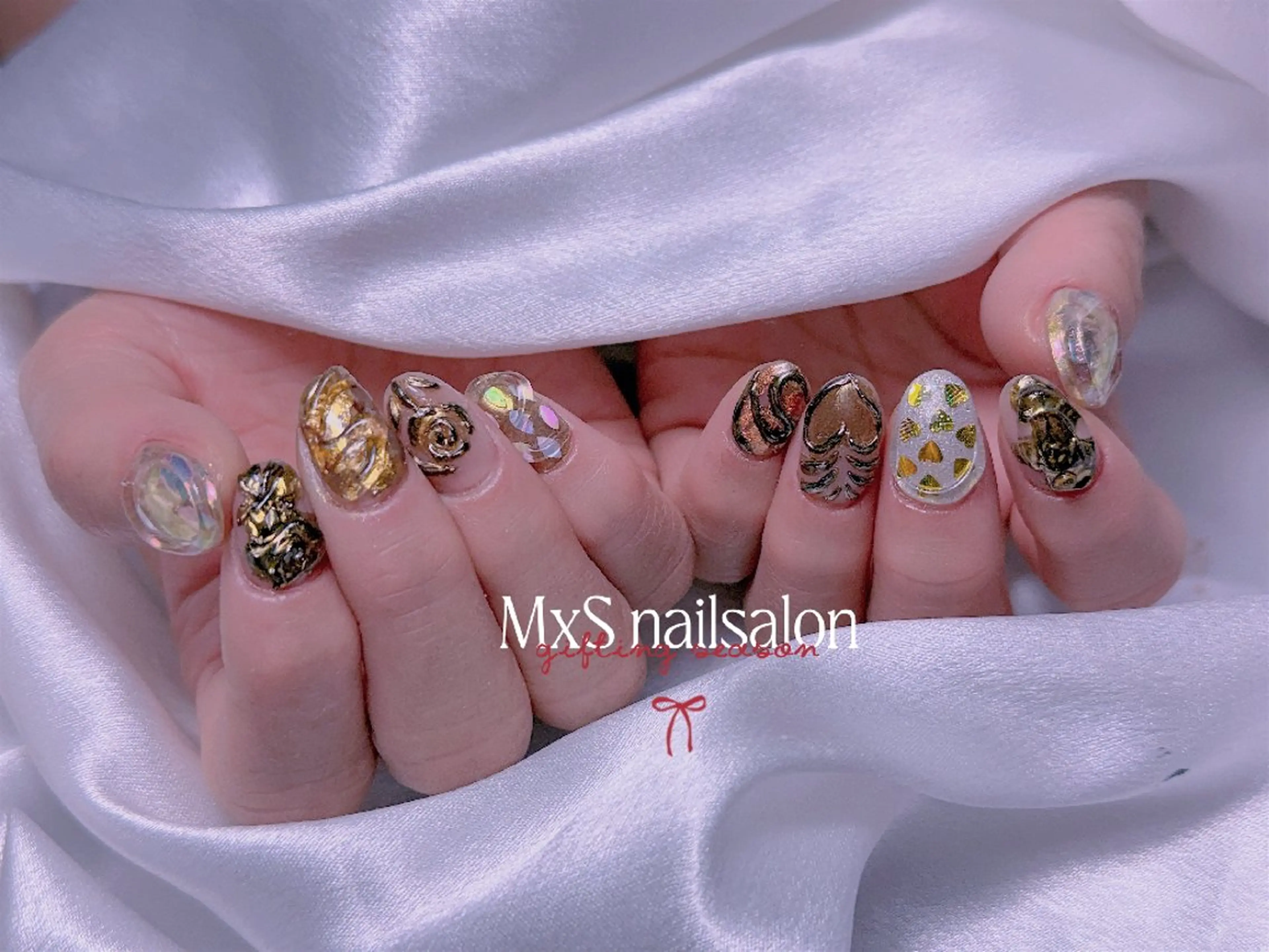 ネイル ハンドネイル ハンドケア MxS Nail(長さだし/フィルイン/マグネット/韓国ネイル/ワンホンネイル/ワンカラー)所属・MxS リィリィのネイルデザイン